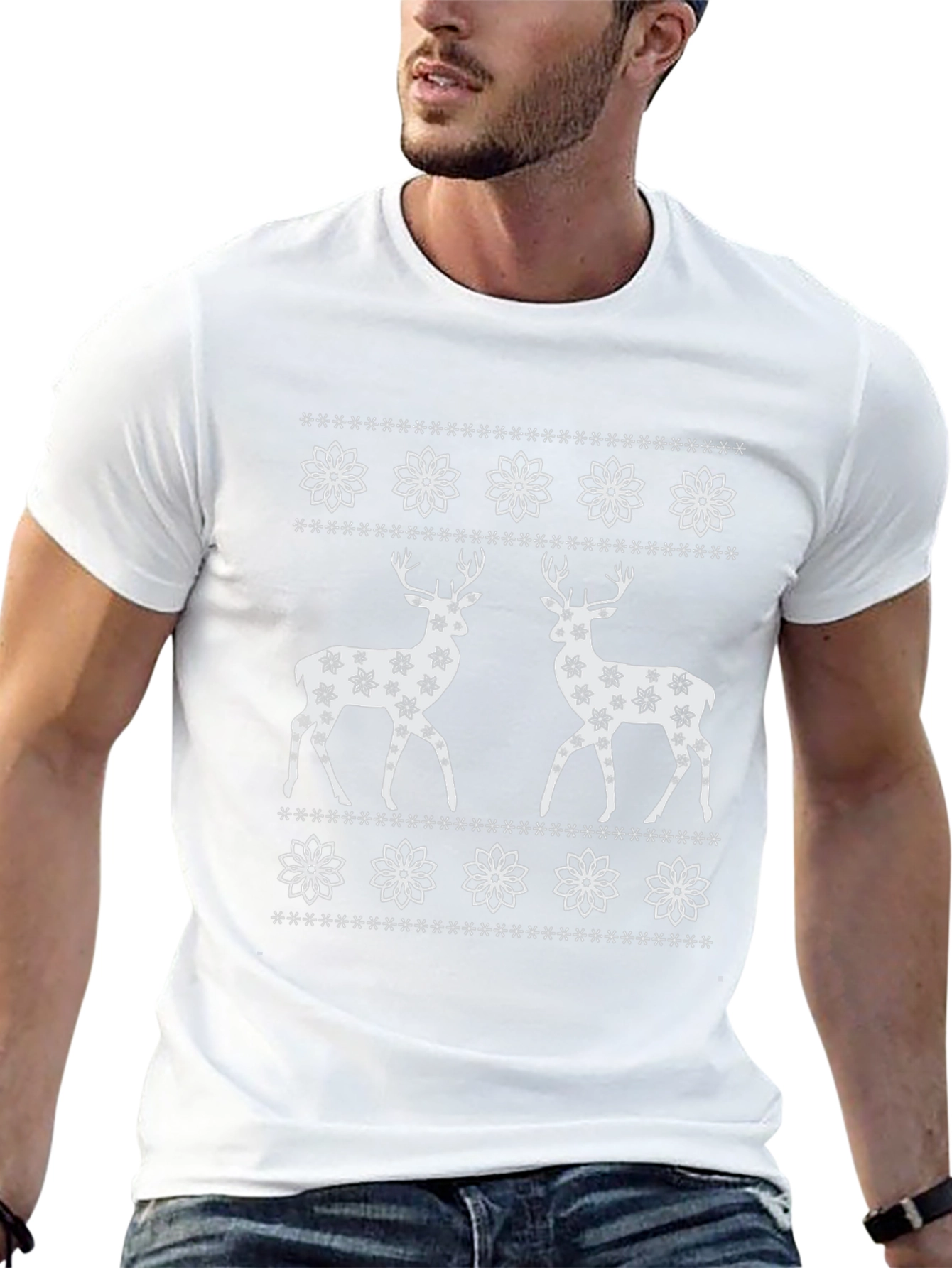 Deer Snowflake Graphic Tee