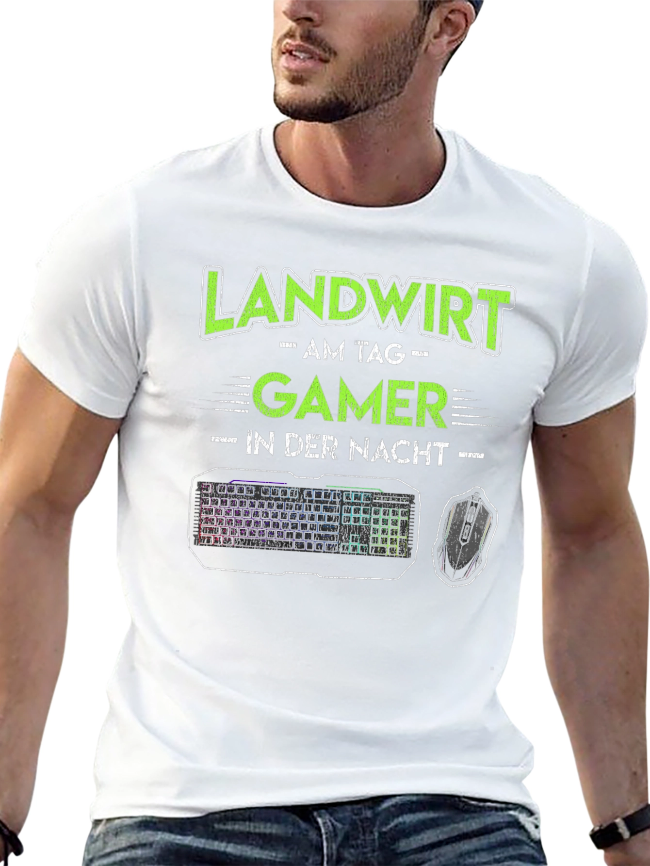 Landwirt Gamer T-Shirt - Day Farmer Night Gamer Tee