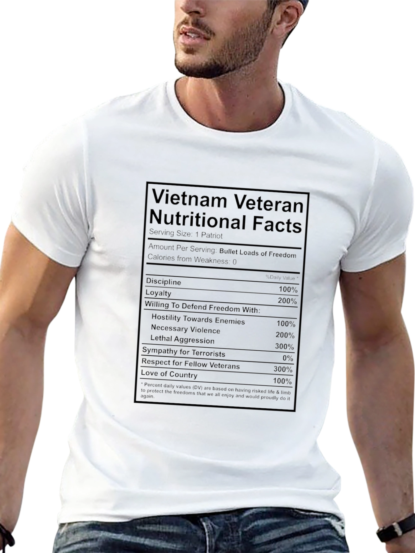 Vietnam Veteran Nutritional Facts T-Shirt