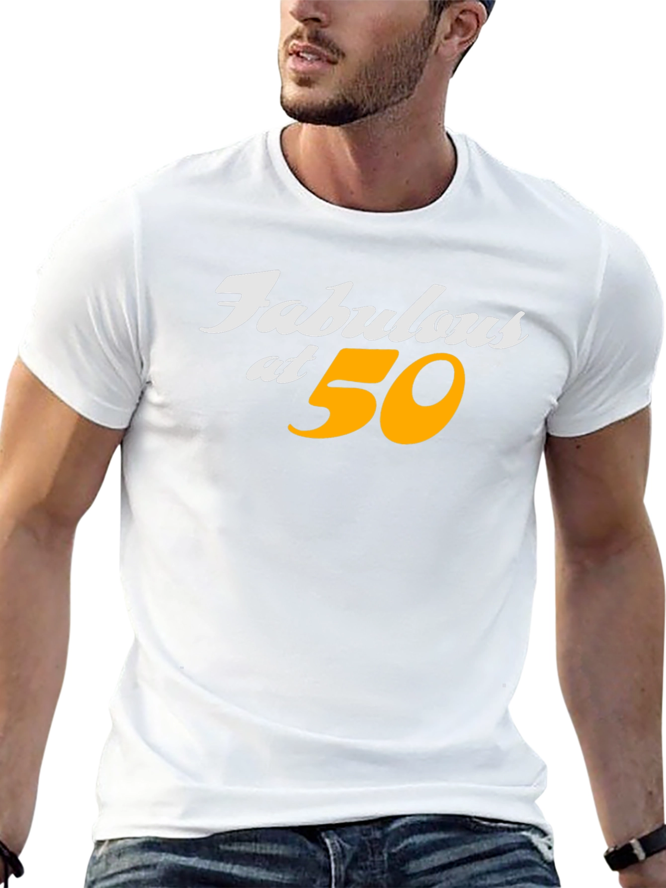 Fabulous at 50 Black Graphic T-Shirt