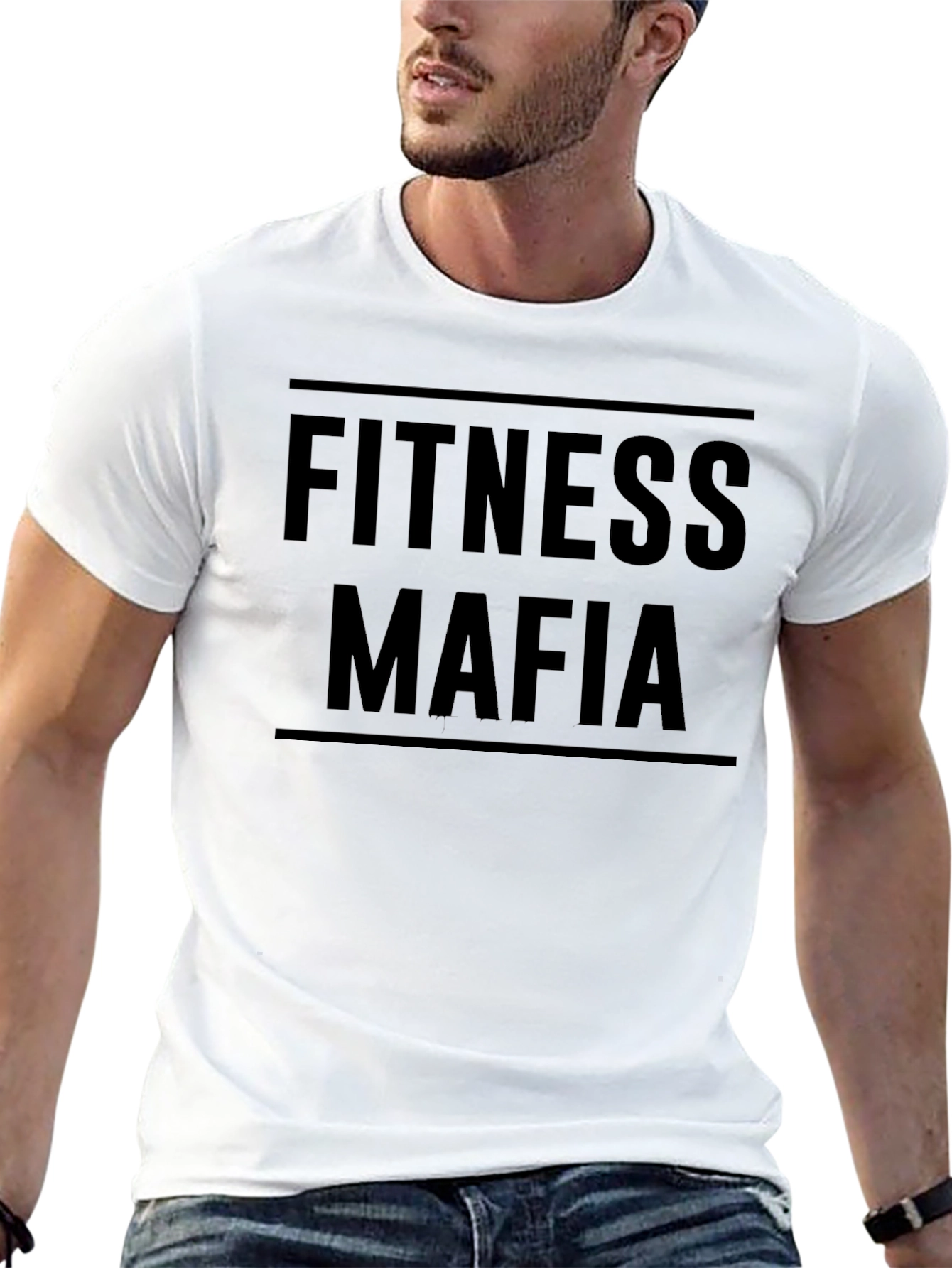 Fitness Mafia Graphic Tee - Black Gym T-Shirt