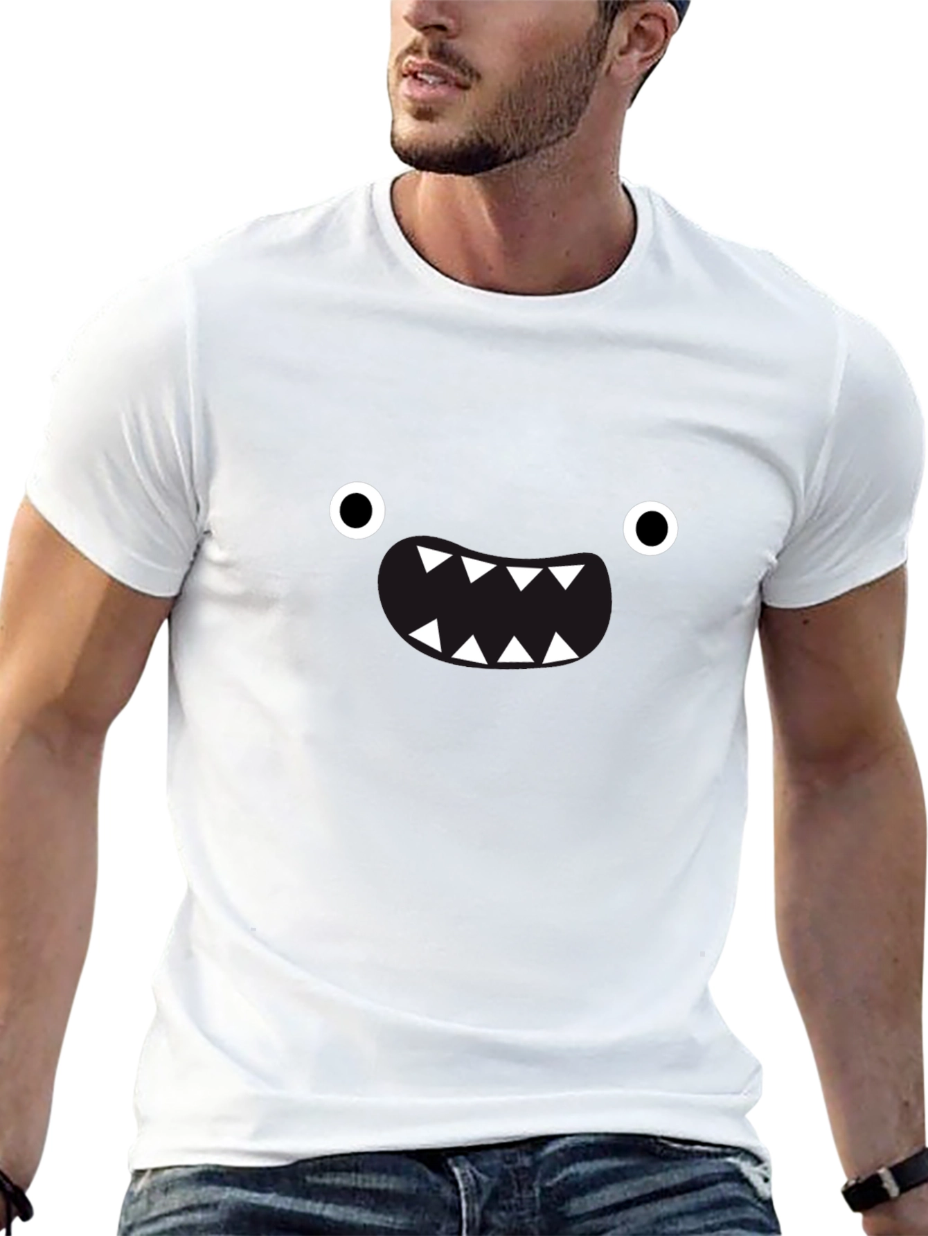 Monster Face Black T-Shirt