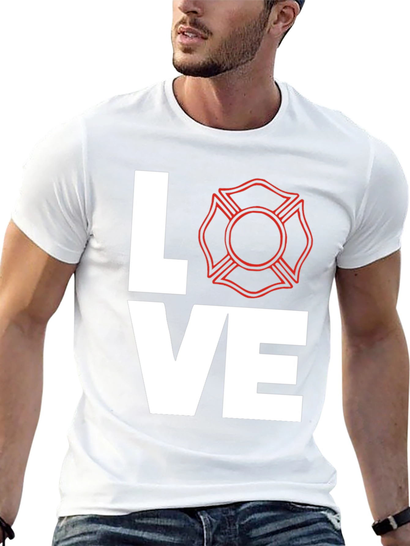 Firefighter Love Graphic T-Shirt