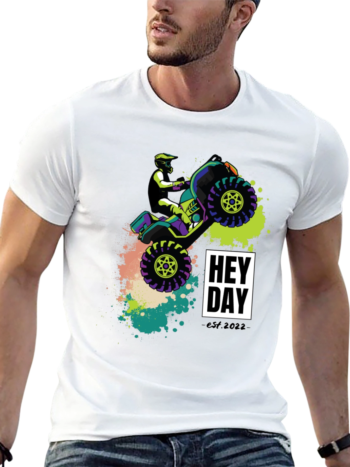 Hey Day ATV Rider Graphic Tee - Black
