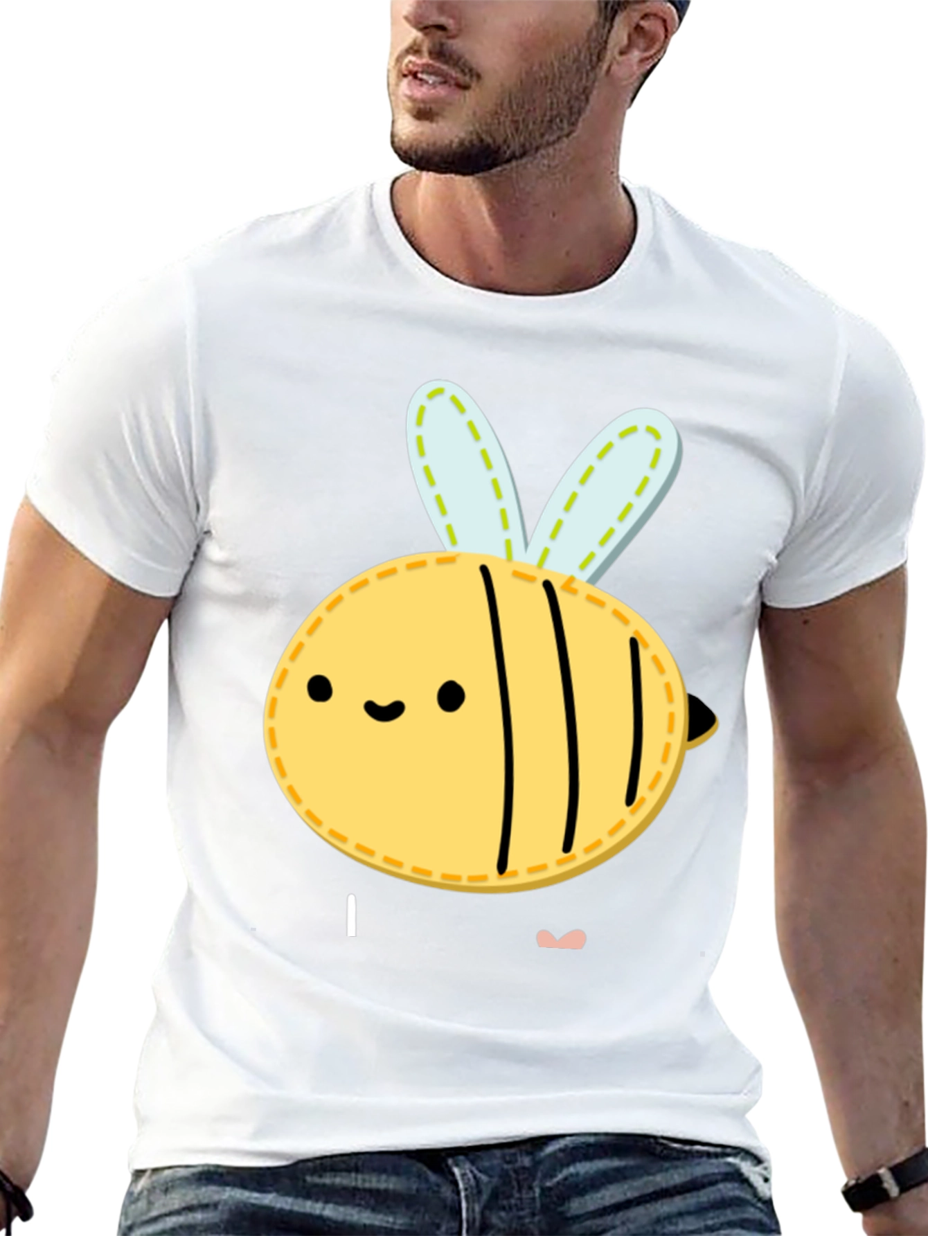 Cute Bee Cartoon Graphic Tee