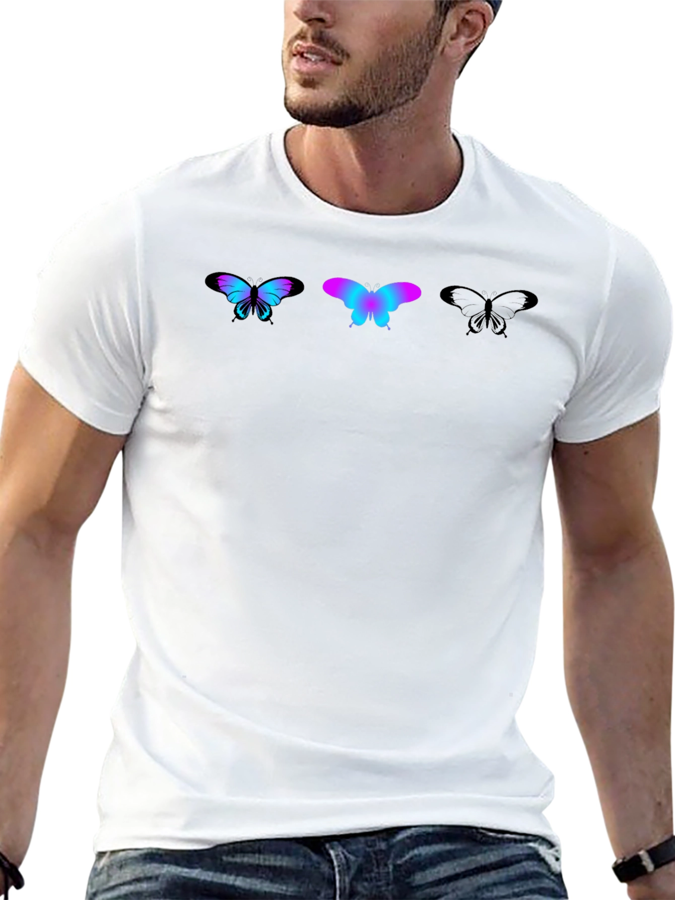 Butterfly Graphic T-Shirt - Stylish Casual Wear
