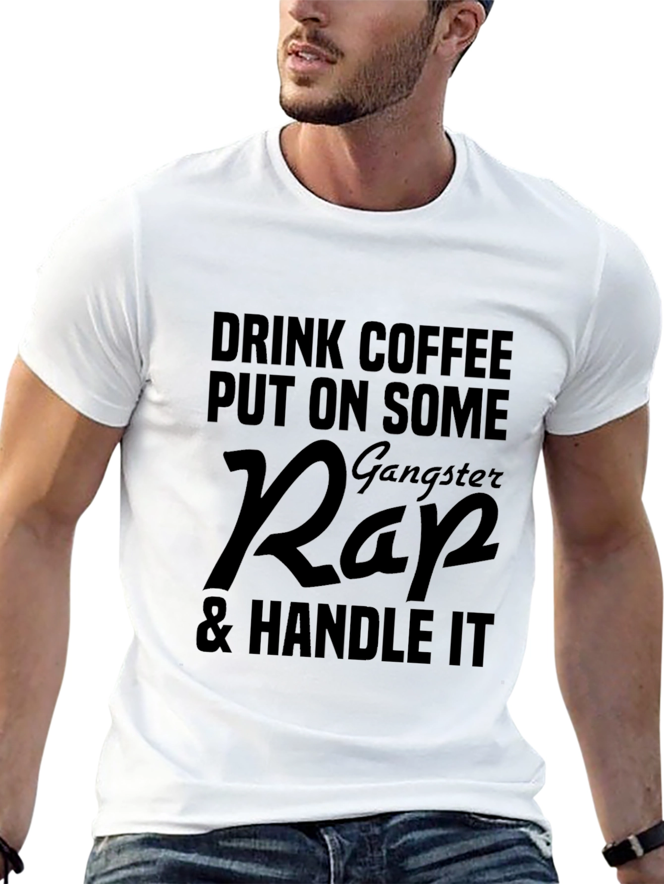 Drink Coffee Gangster Rap T-Shirt