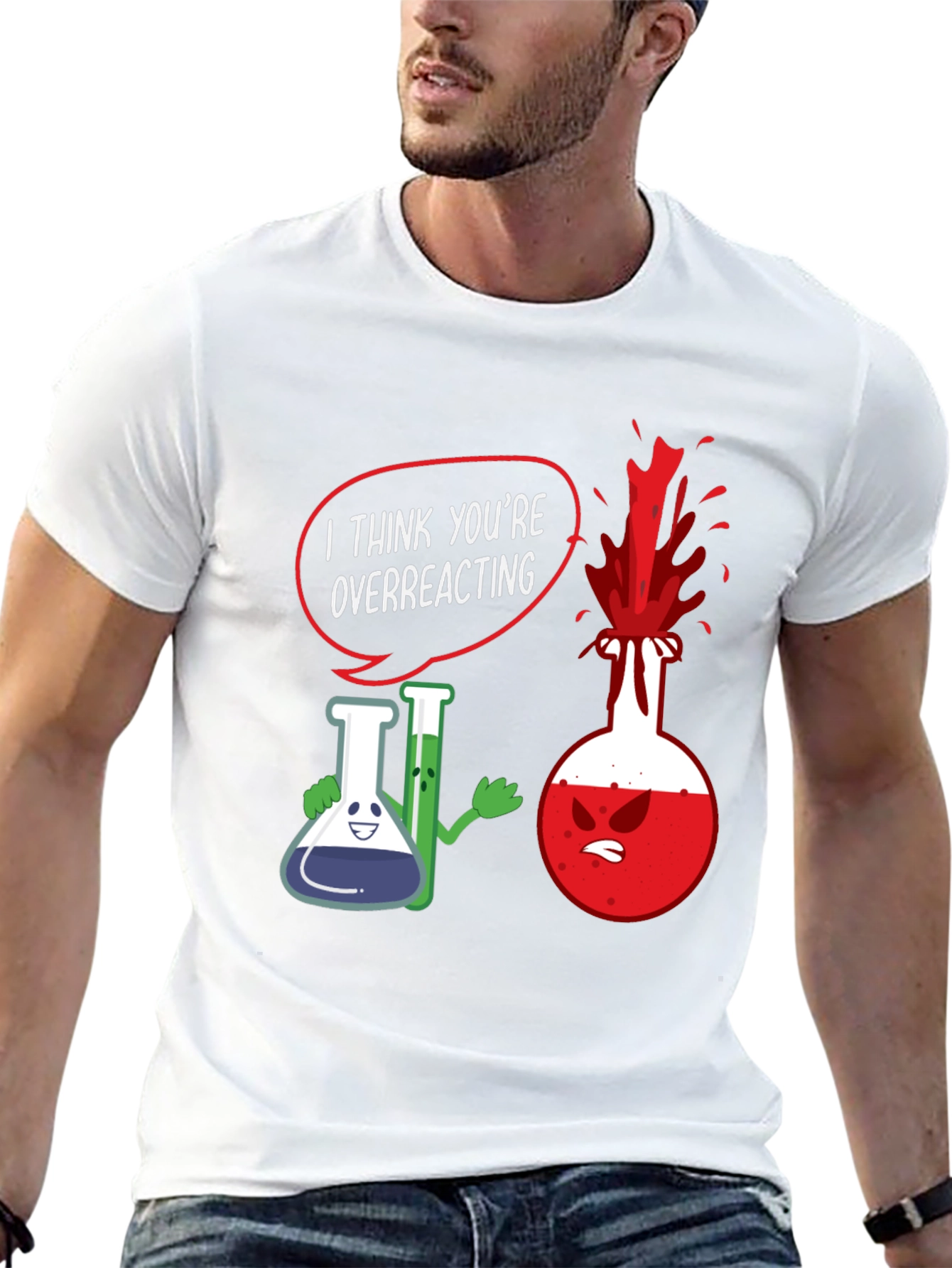 Funny Chemistry T-Shirt - Overreacting Science Tee