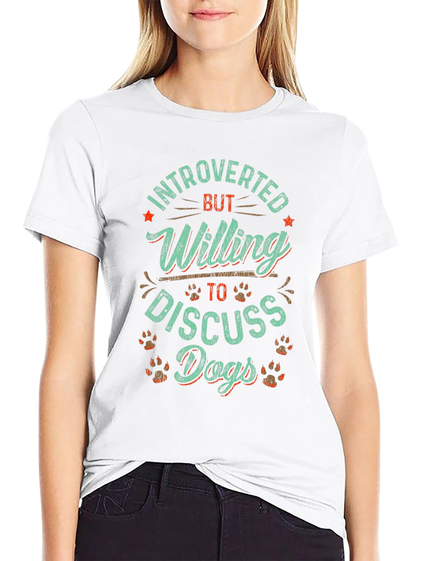 Introverted Dog Lover Graphic Tee - Unisex Black T-Shirt