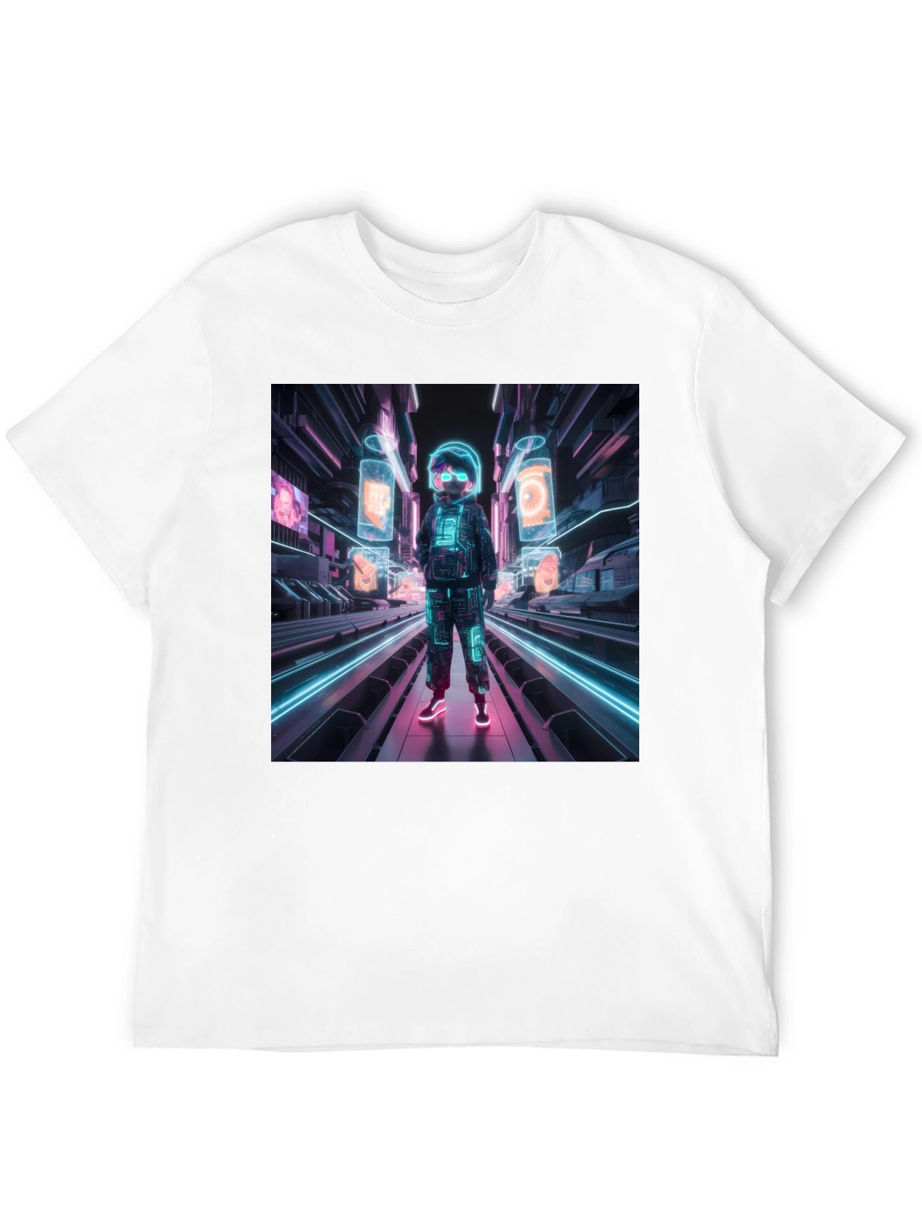 Cyberpunk Neon Kids T-Shirt