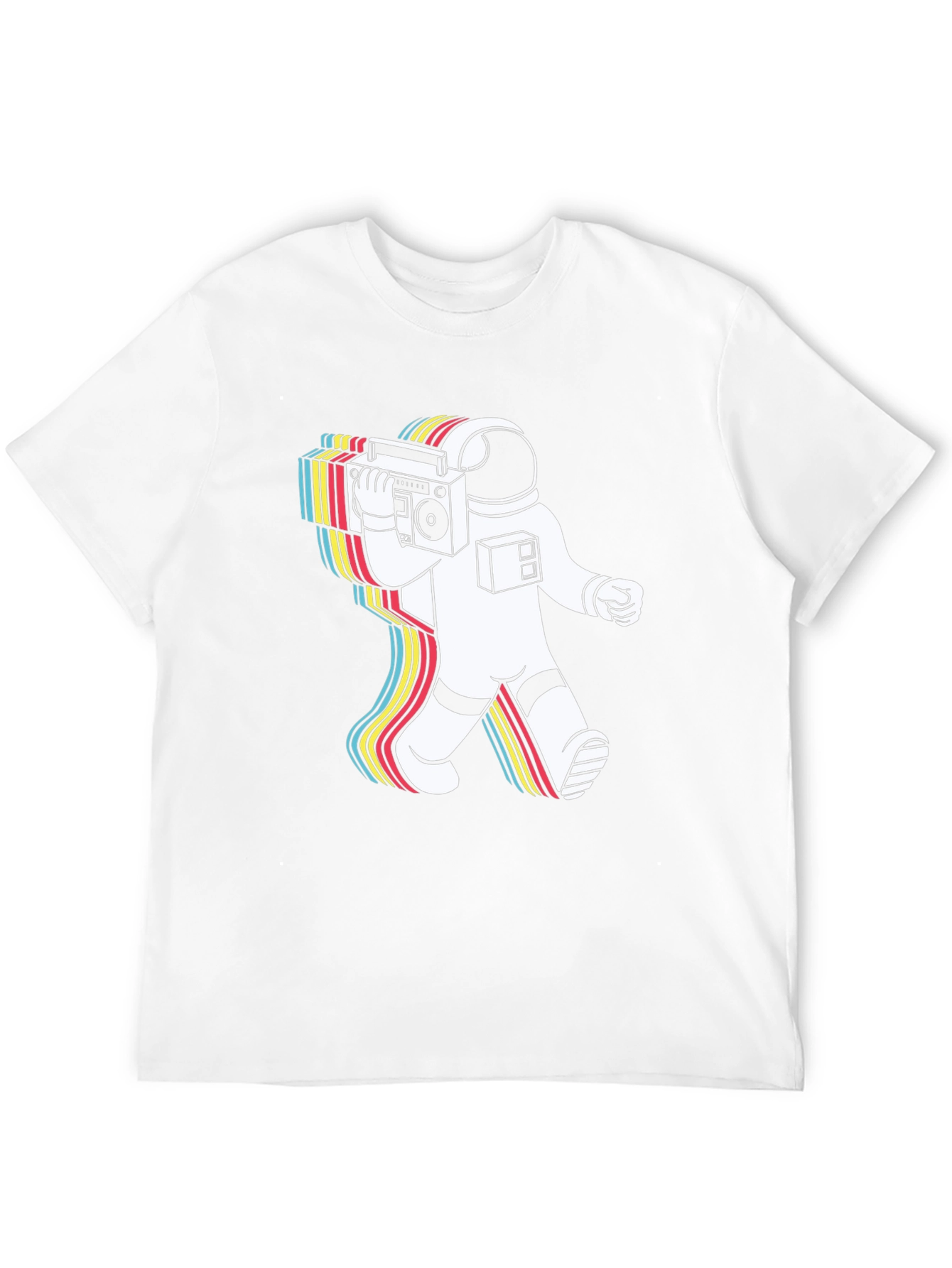 Retro Astronaut Boombox Graphic Tee