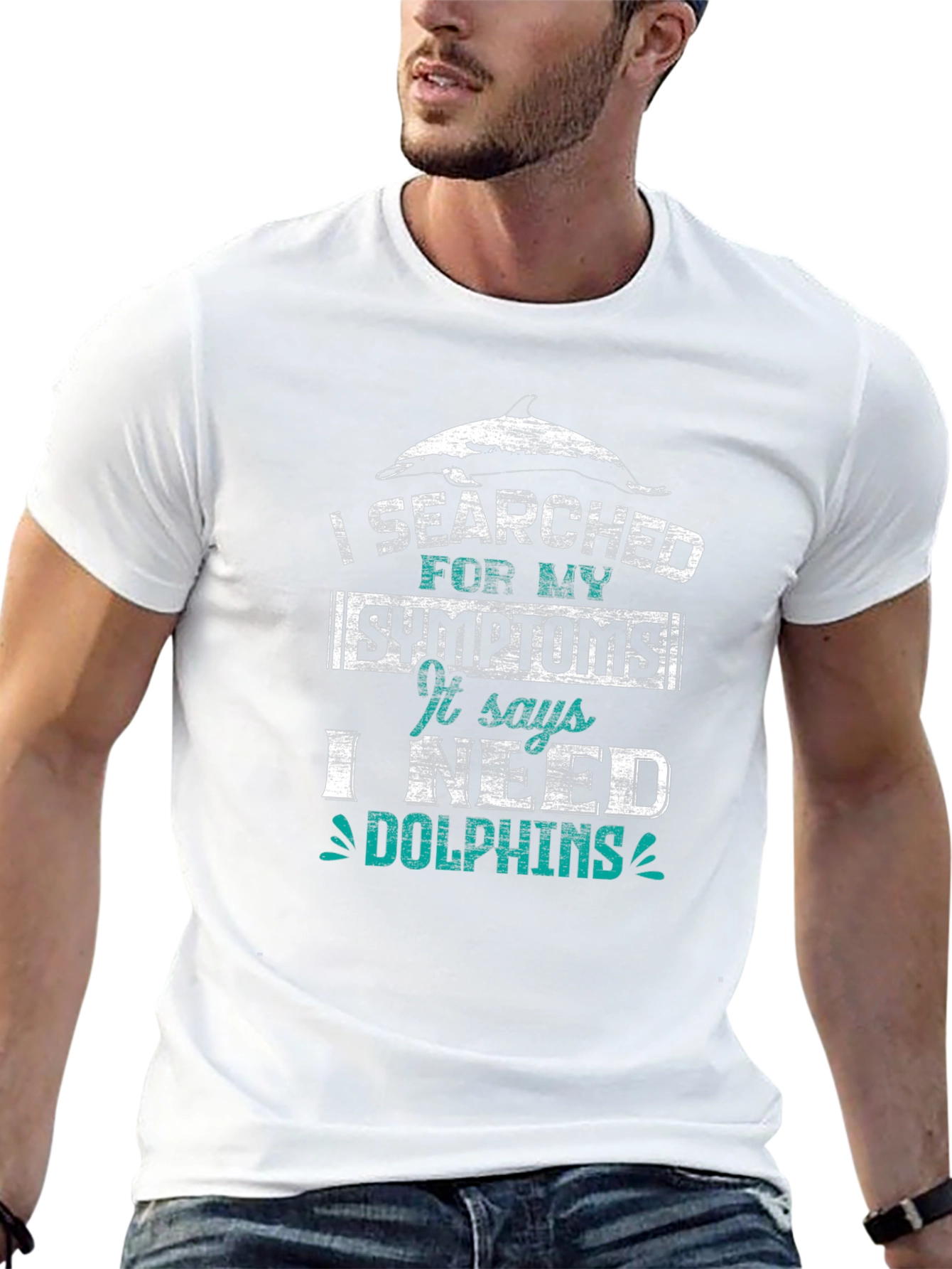 I Need Dolphins Graphic Tee - Unisex Cotton T-Shirt