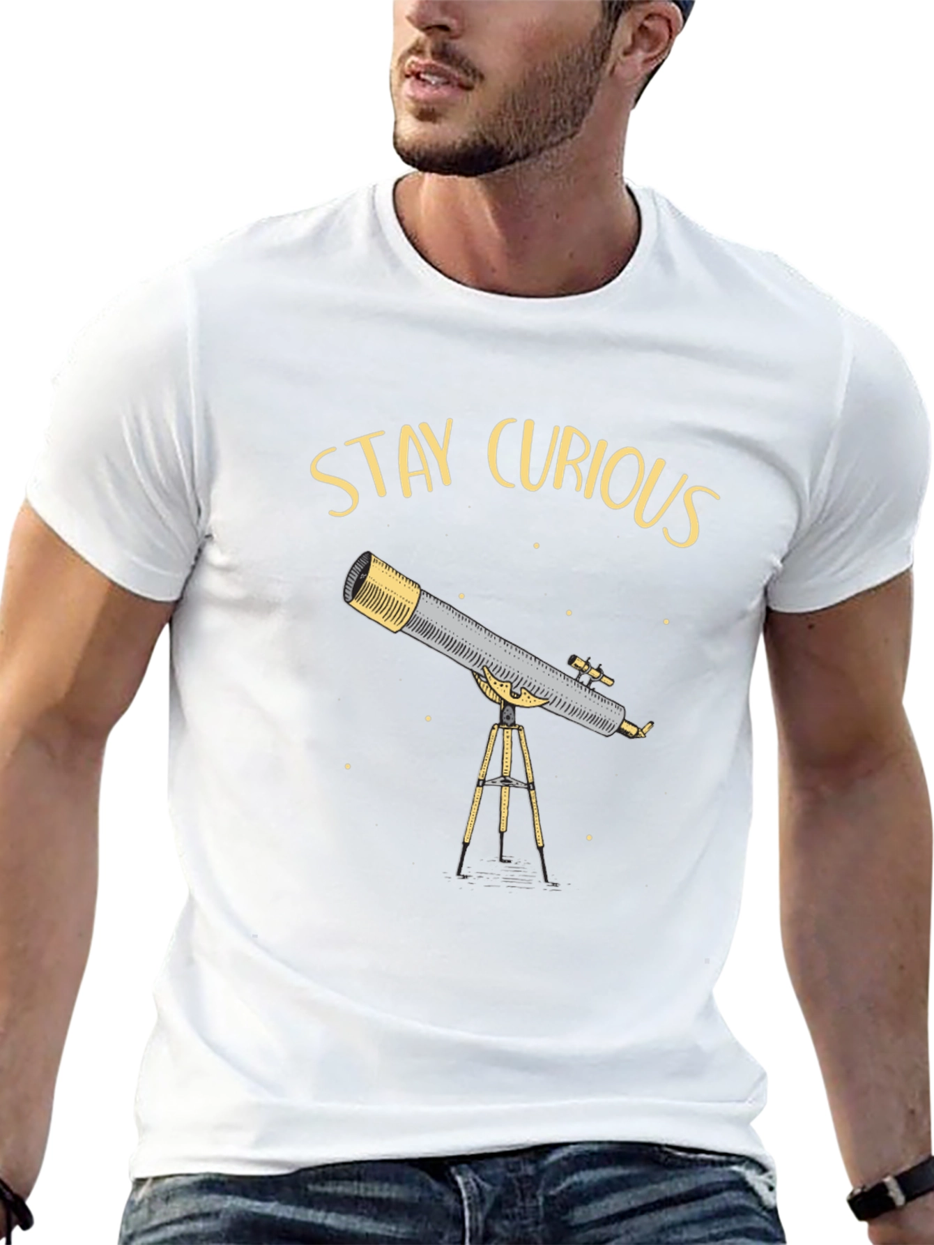 Stay Curious Telescope Graphic Tee