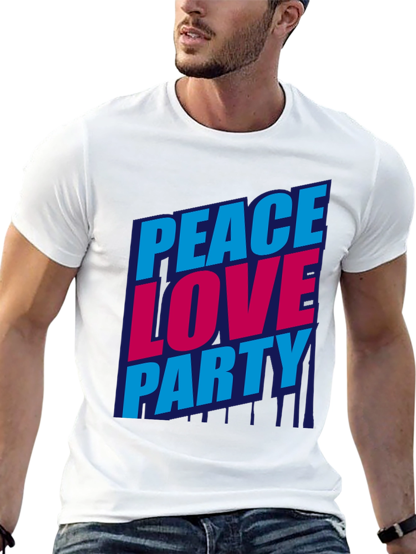 Peace Love Party Graphic T-Shirt