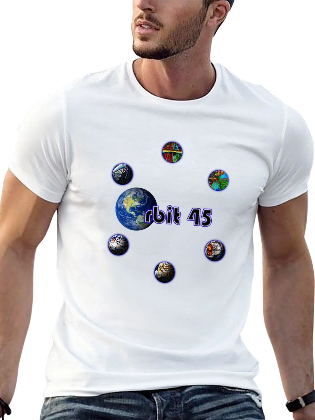 Orbit 45 Graphic Tee - Cosmic Design