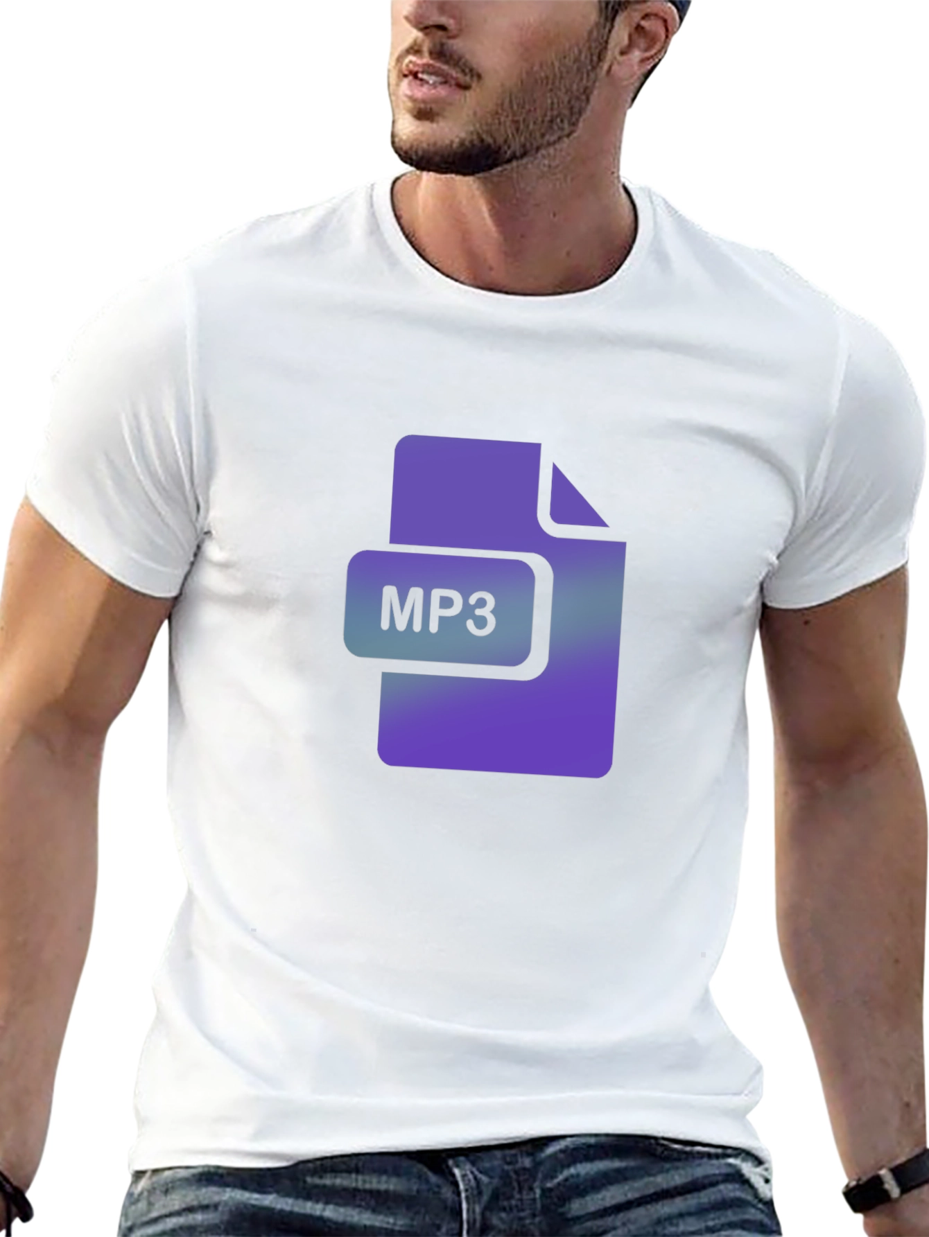 MP3 File Icon Black T-Shirt