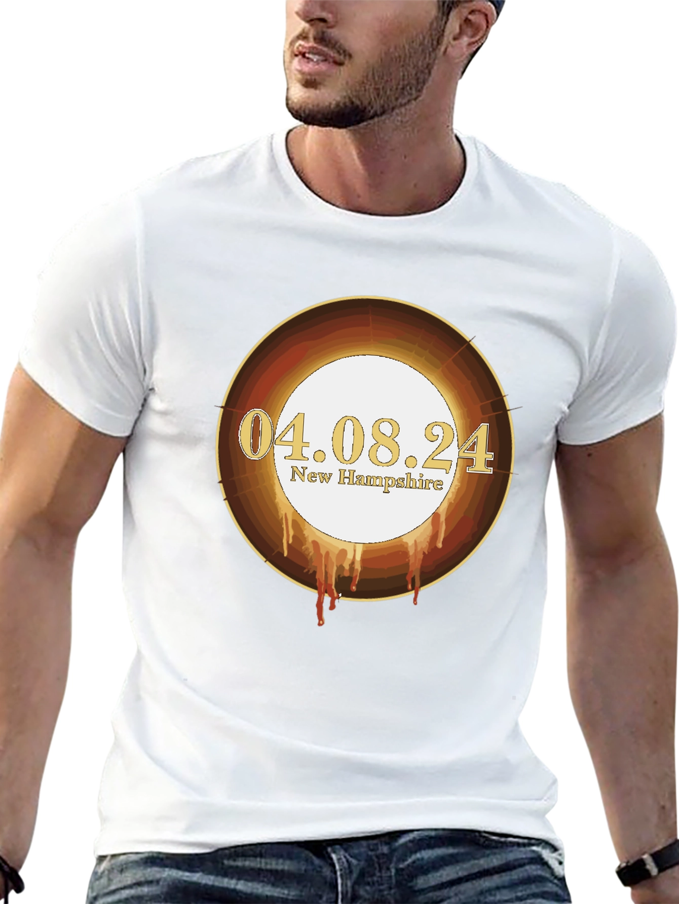Total Solar Eclipse April 8 2024 New Hampshire T-Shirt
