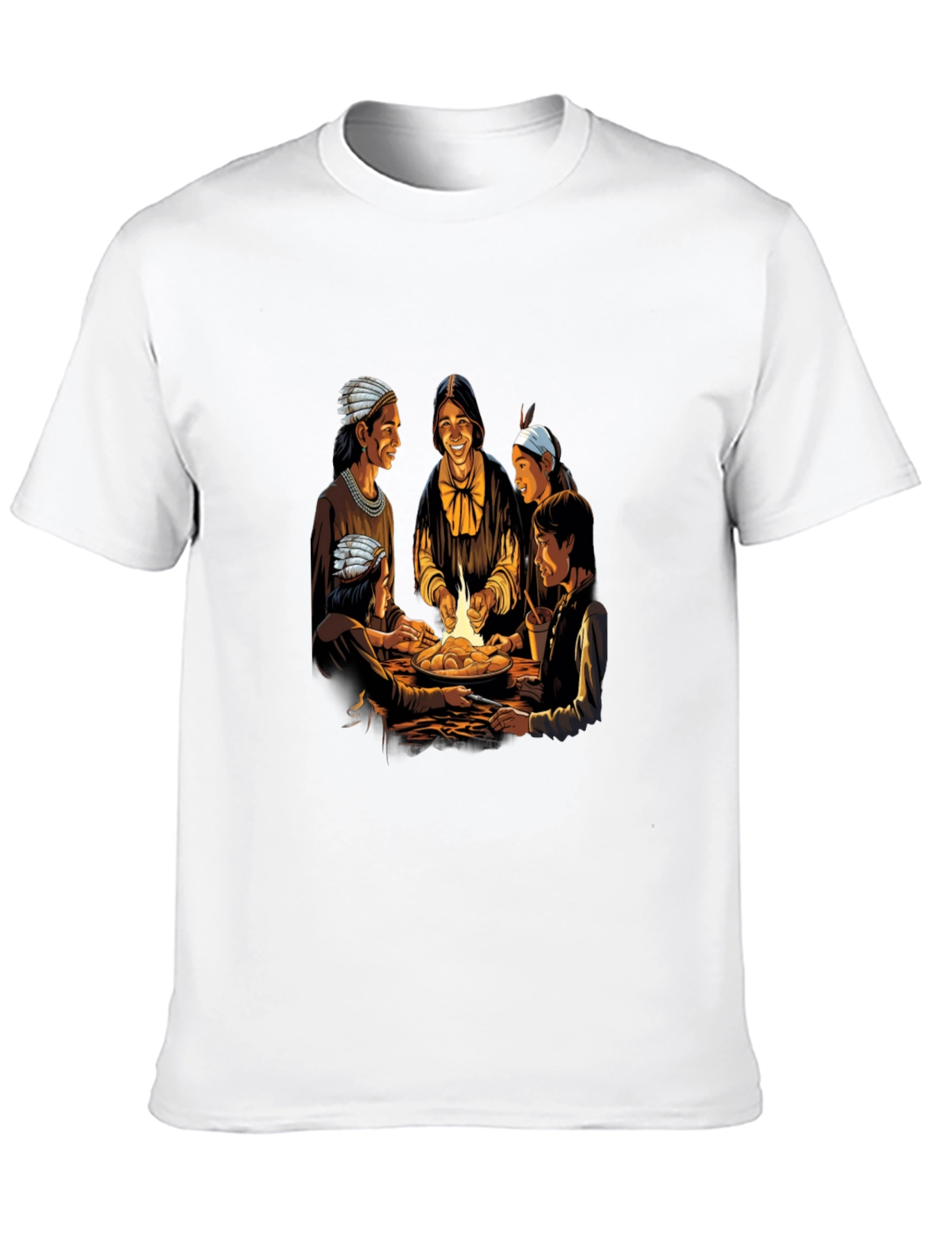 Native American Feast Black Tee