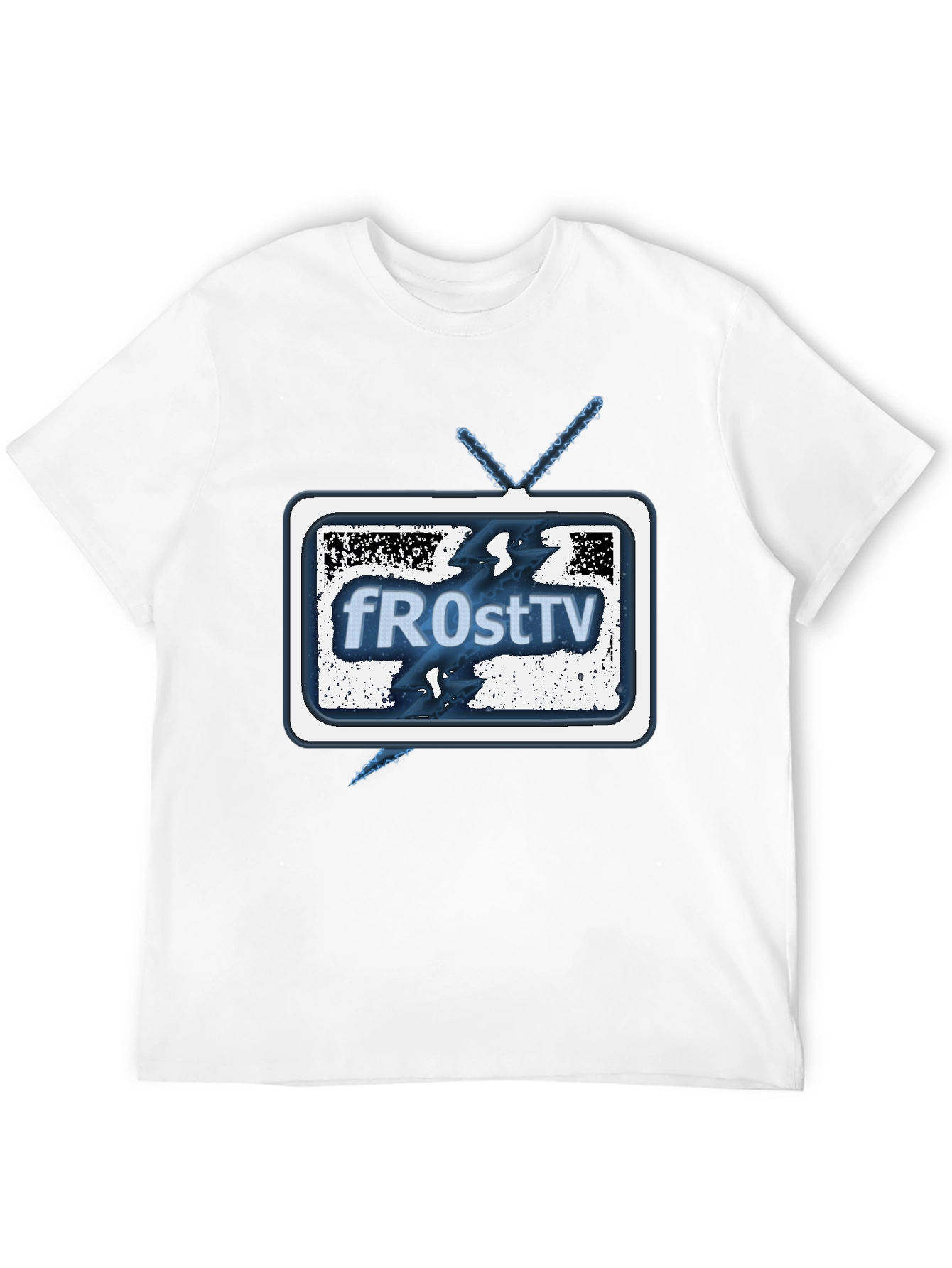 fROstTV Black Graphic T-Shirt for Men