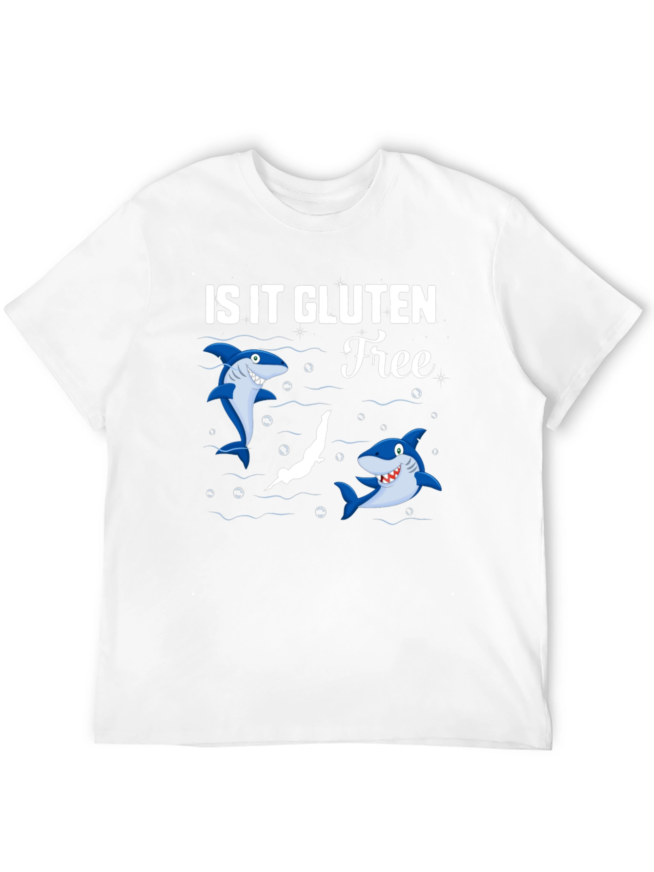 Is It Gluten Free T-Shirt Funny Shark Diver Tee