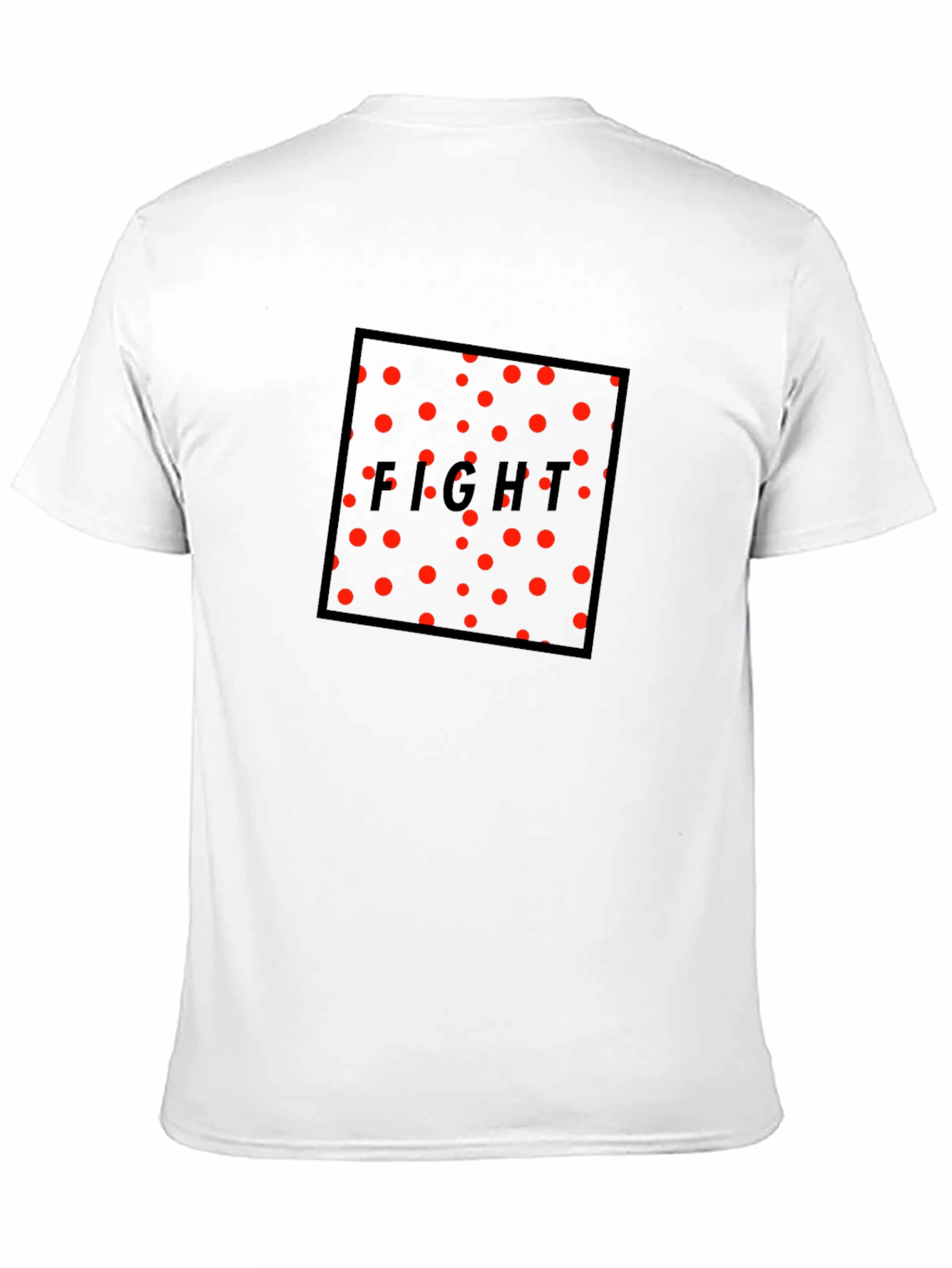 Fight Polka Dot Graphic Tee - Black