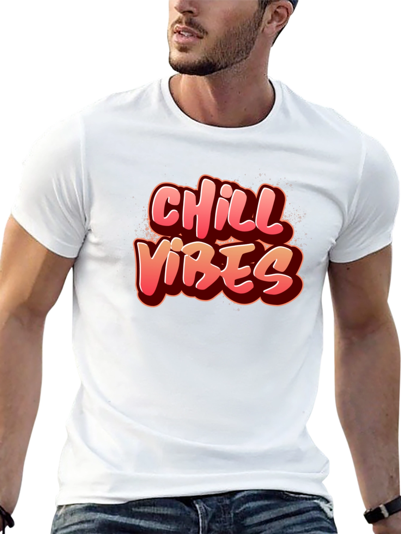 Chill Vibes Graphic Tee - Black