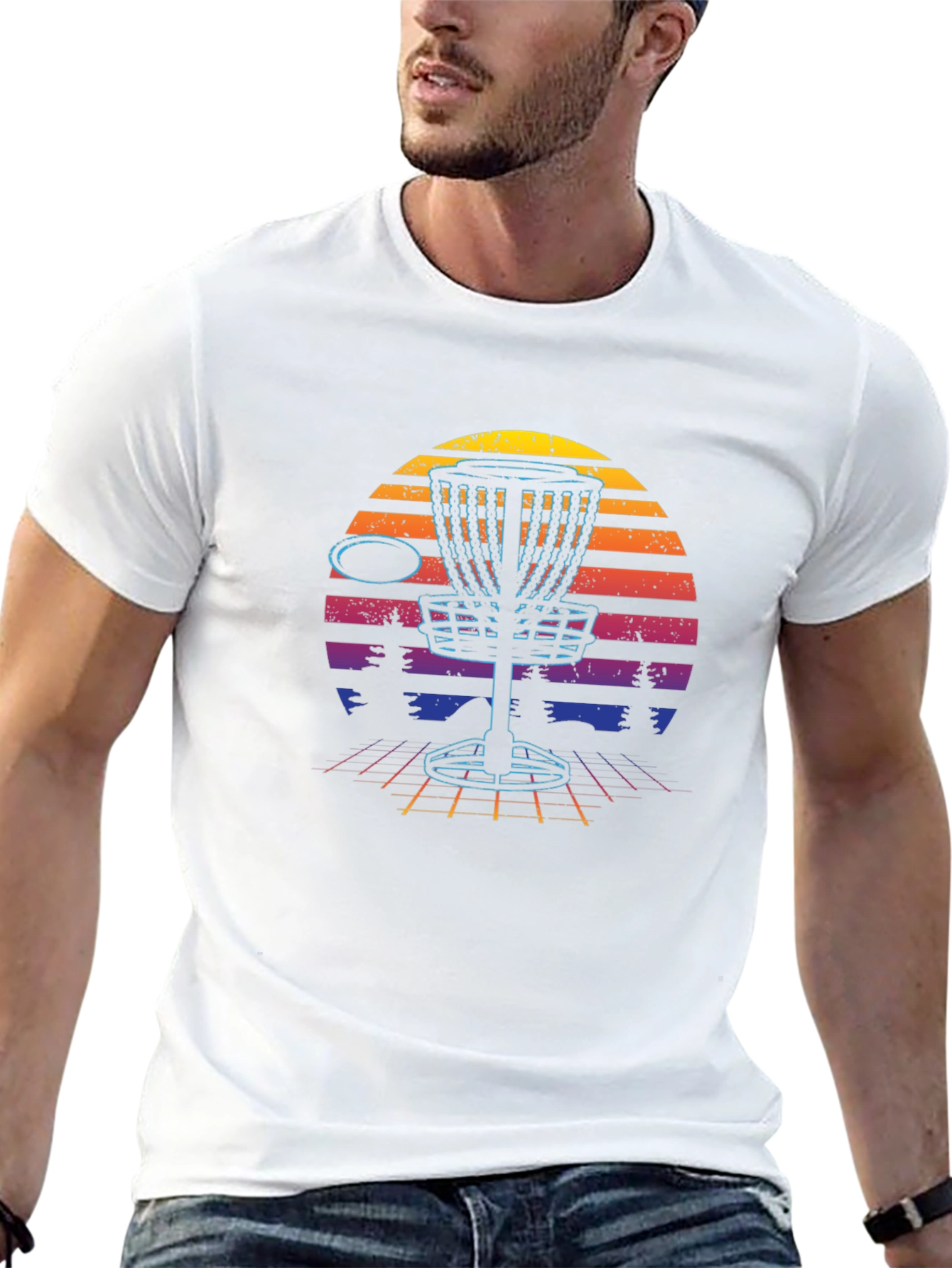 Retro Disc Golf Basket T-Shirt