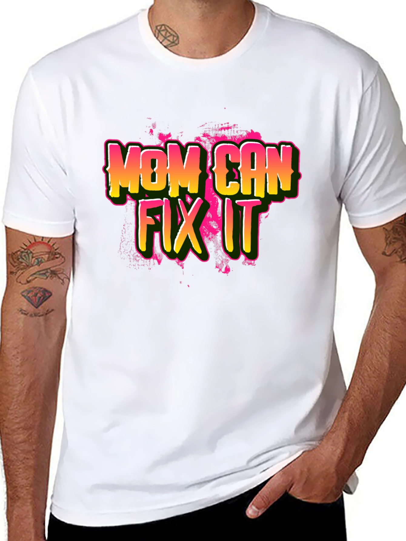 Mom Can Fix It Black T-Shirt