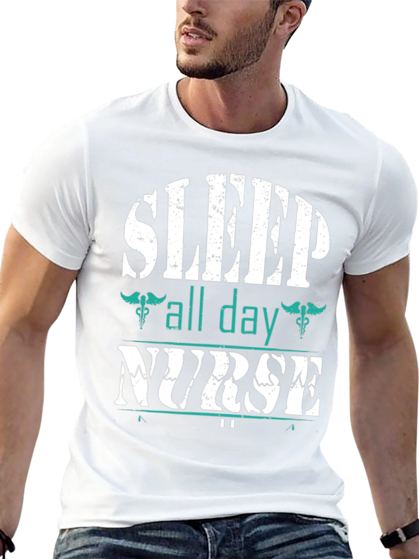 Sleep All Day Nurse Graphic Tee