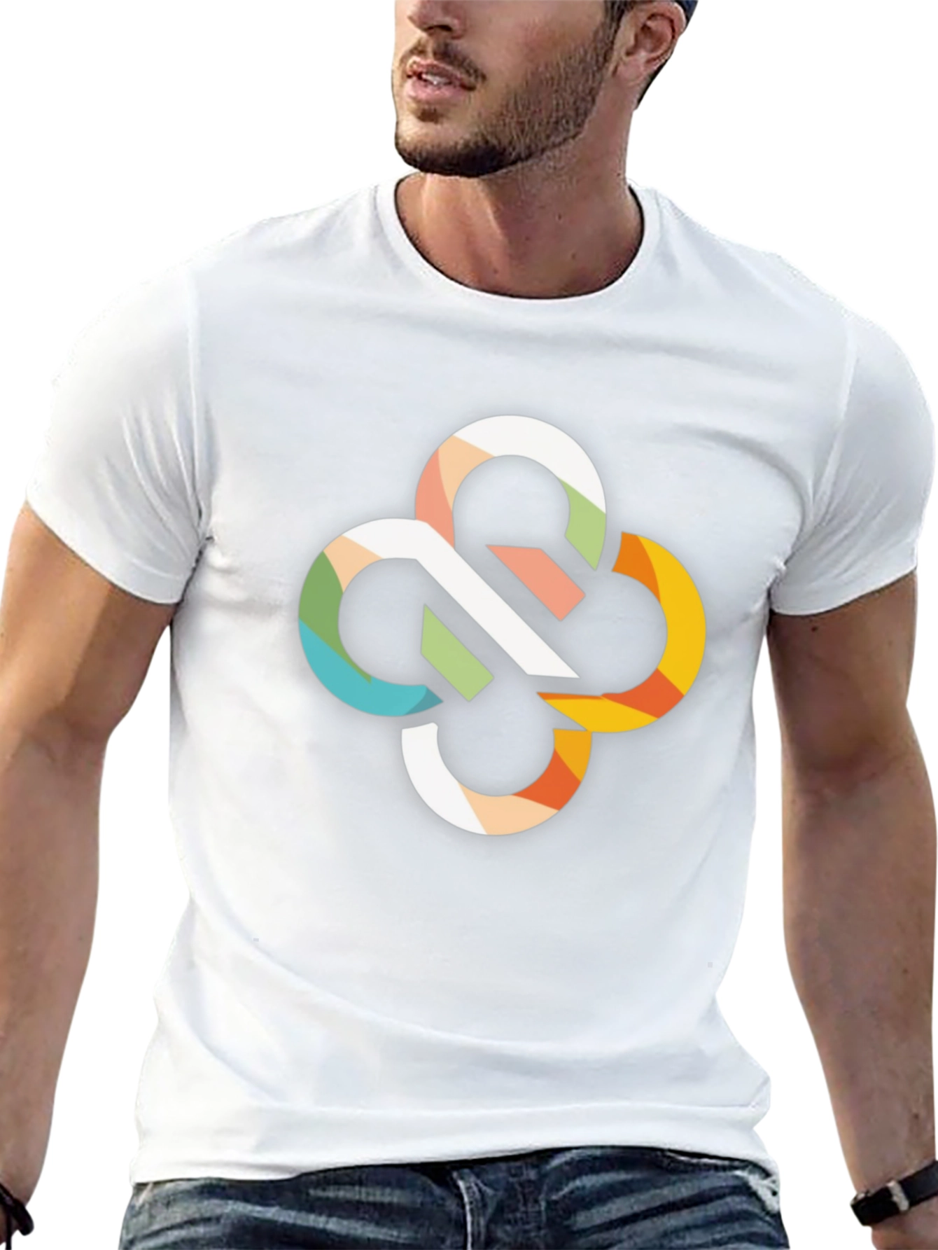 Abstract Pattern Black T-Shirt