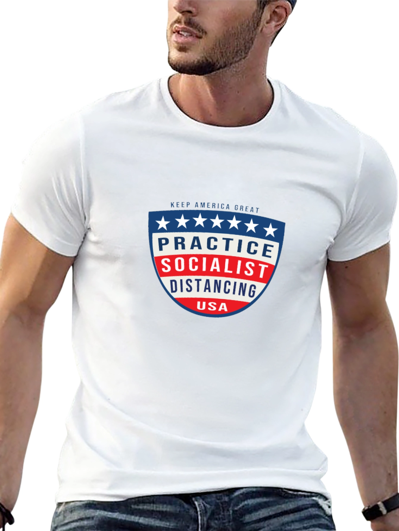 Practice Socialist Distancing USA T-Shirt