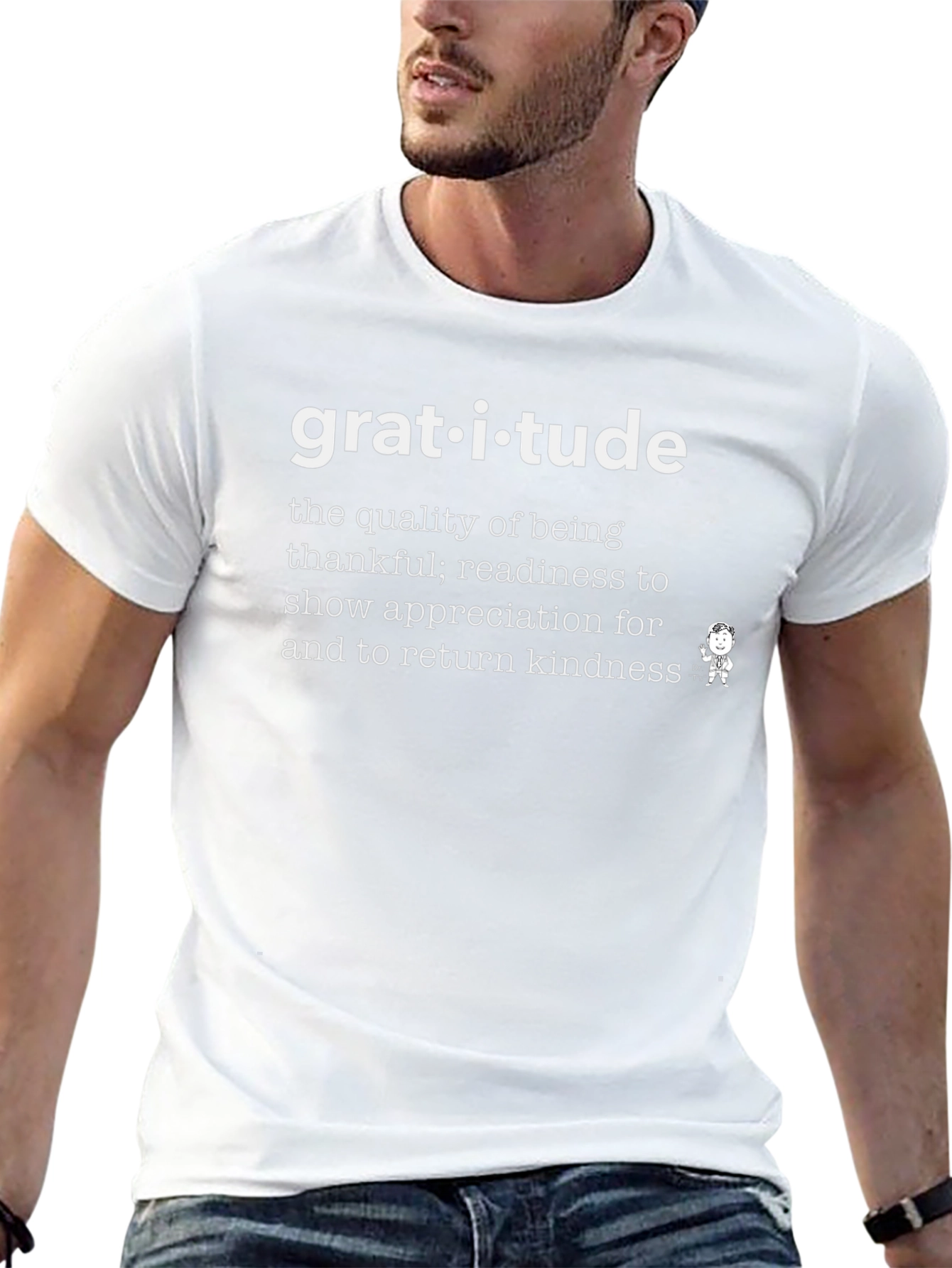 Gratitude Definition Graphic Tee - Black