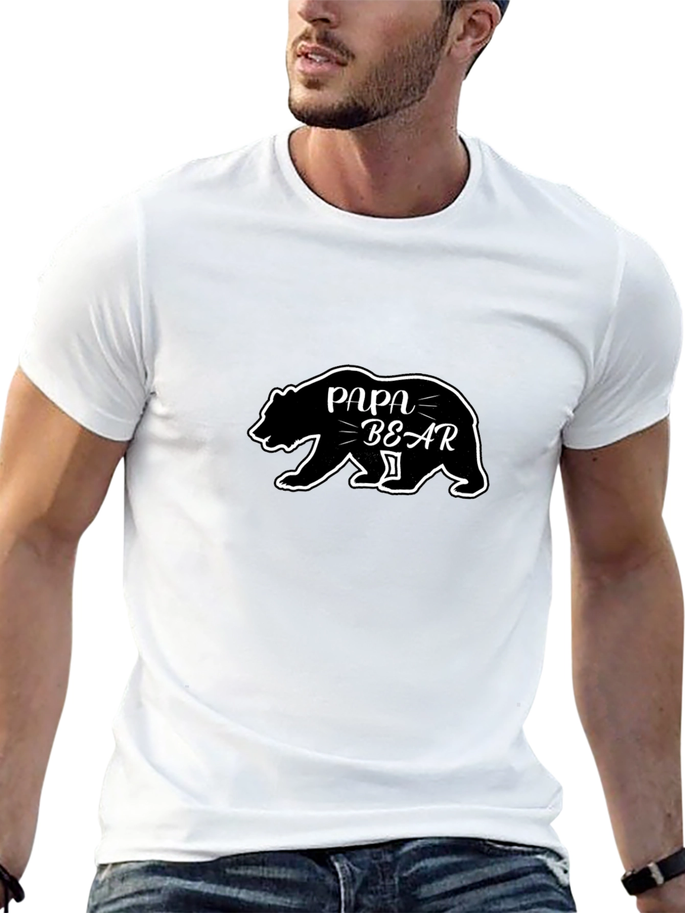 Papa Bear Black T-Shirt