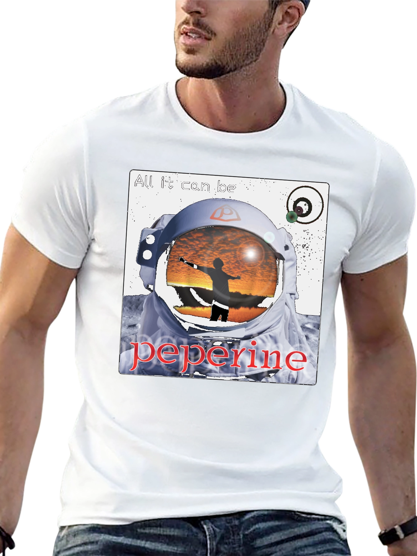 Astronaut Graphic Black T-Shirt