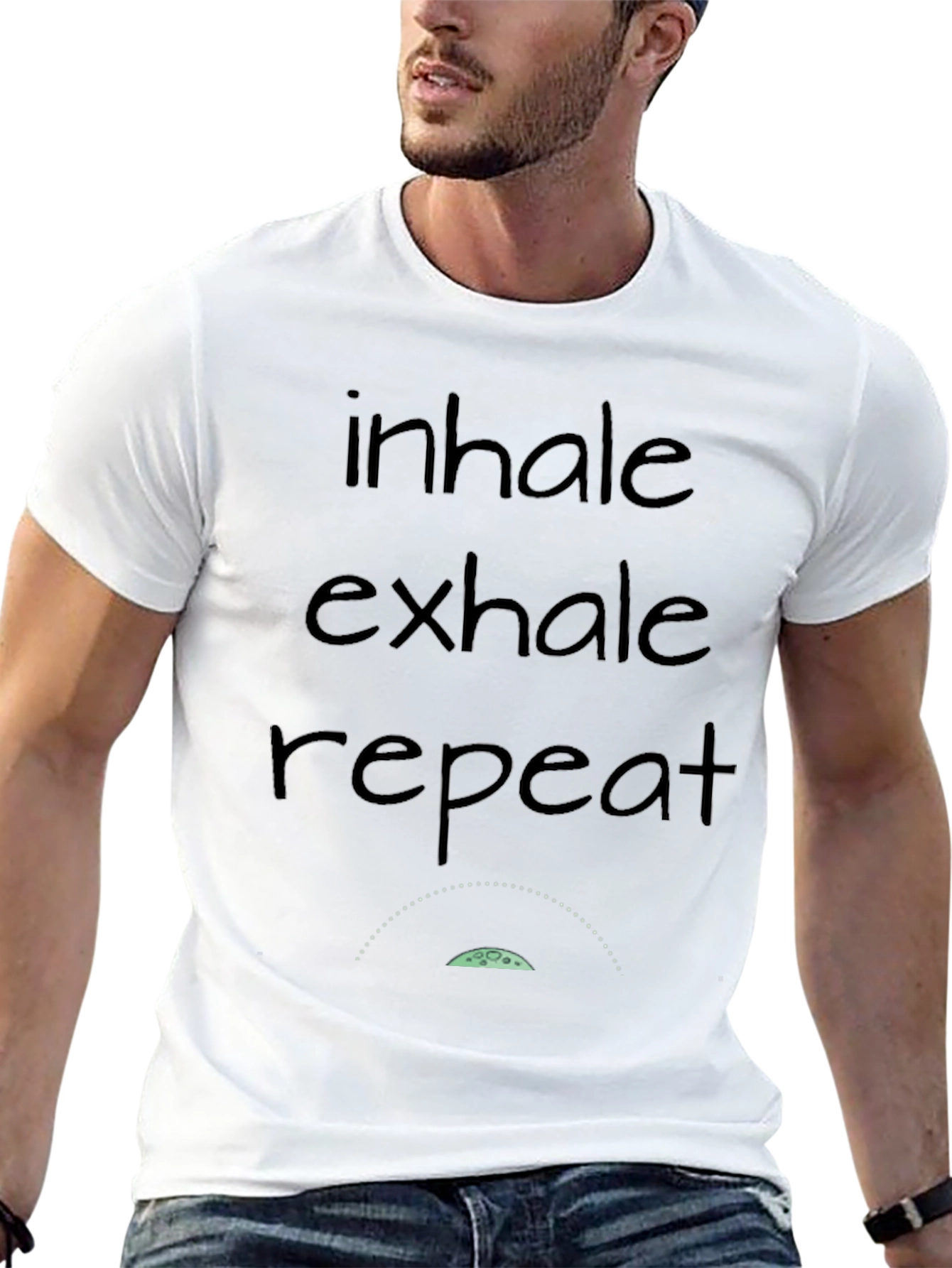 Inhale Exhale Repeat Graphic T-Shirt - Zen Yoga Tee
