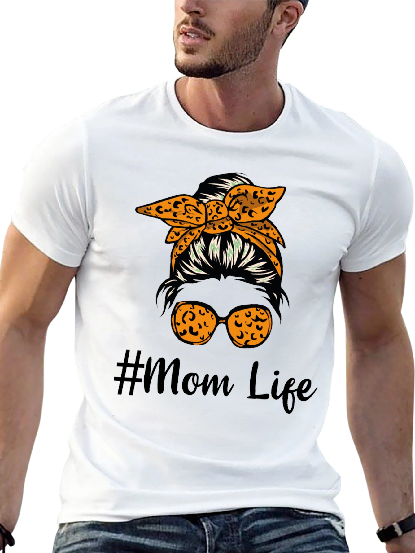 #Mom Life Messy Bun Graphic Tee - Cute Casual Style