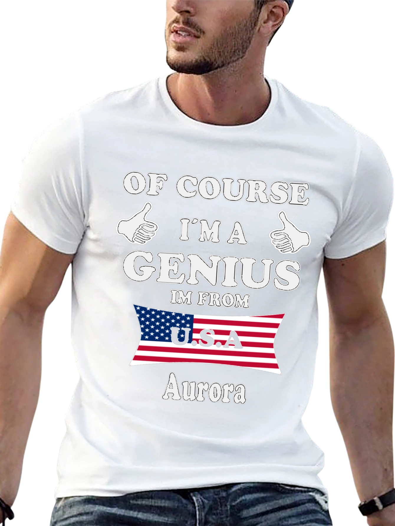 Genius From USA Aurora Novelty Graphic T-Shirt