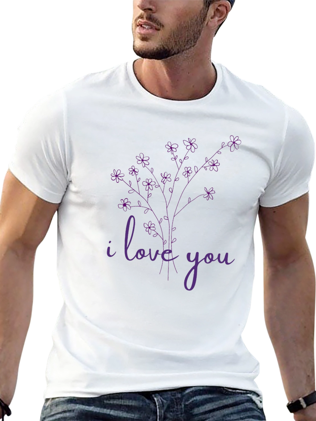 I Love You Floral Graphic Tee