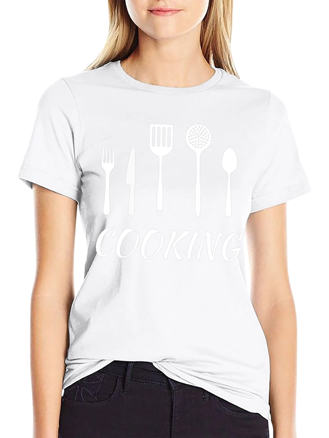 Cooking Utensil Graphic Tee - Black