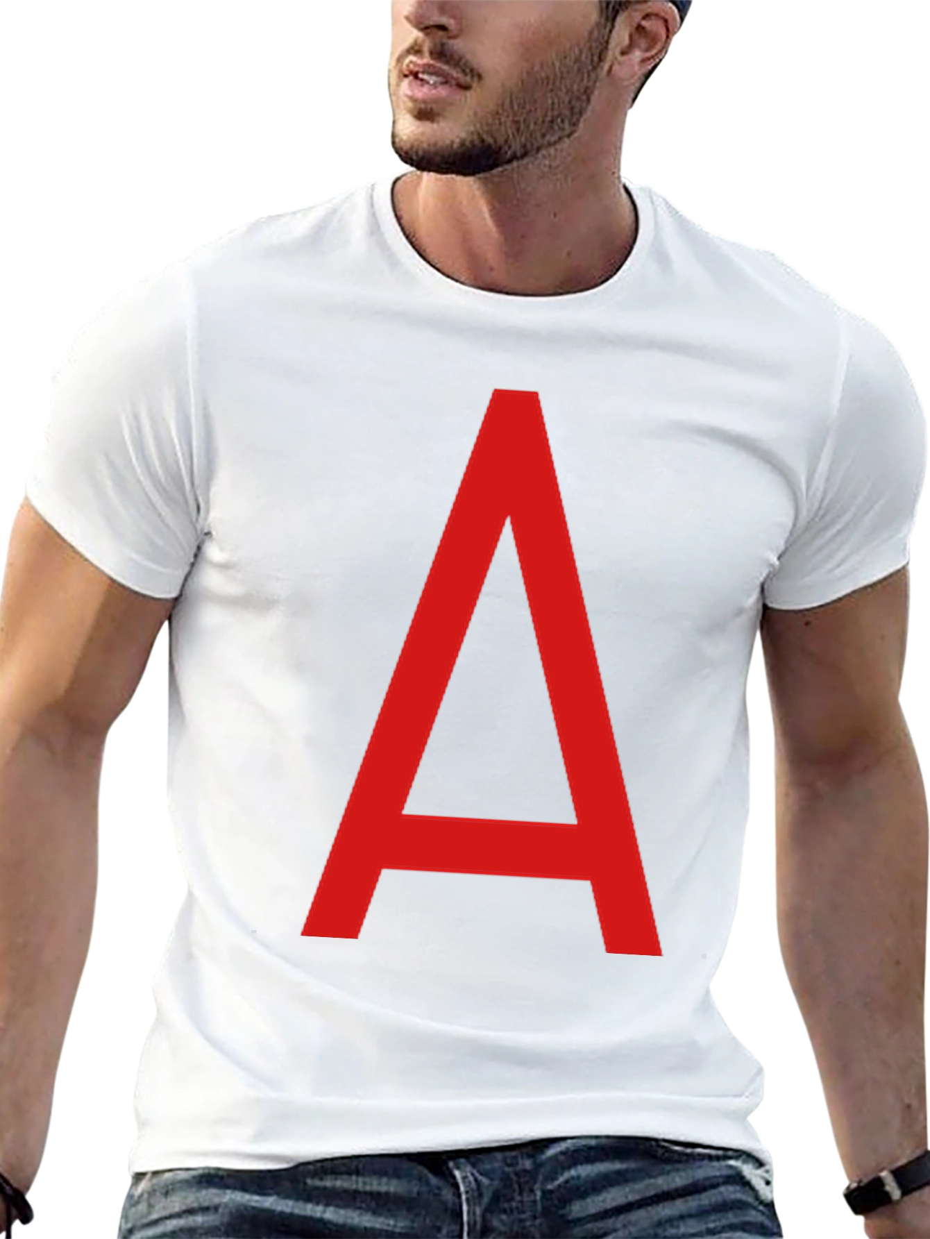 Bold Letter Tee - Classic Crew Neck T-Shirt