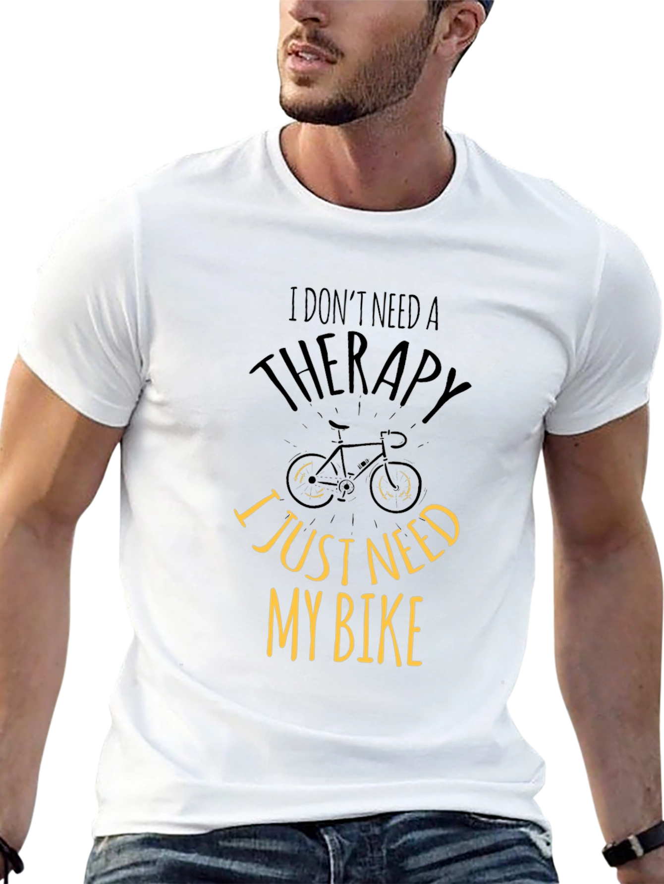 Cycling Therapy T-Shirt: I Just Need My Bike