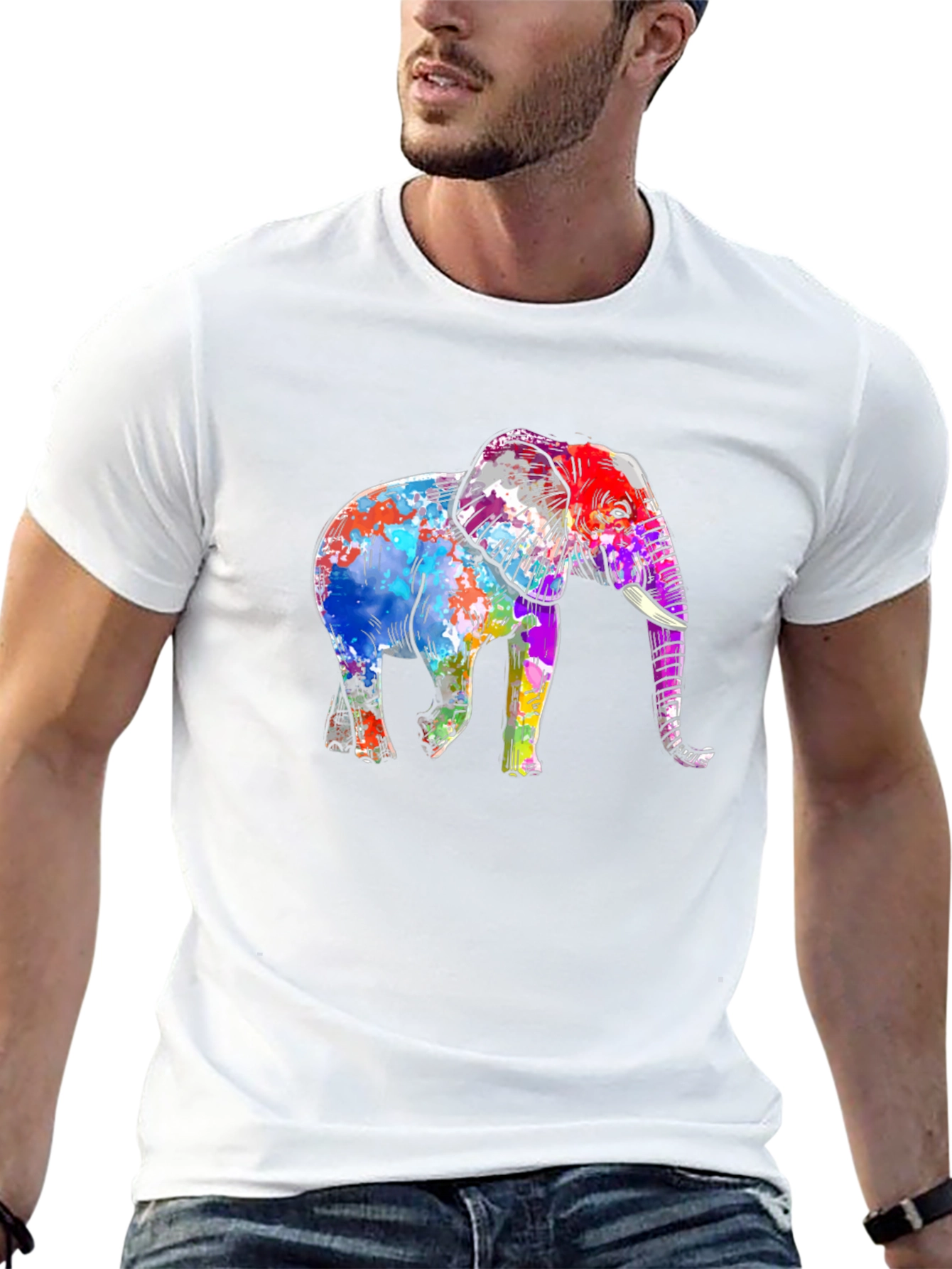Vibrant Elephant Graphic T-Shirt - Stylish Unisex Tee
