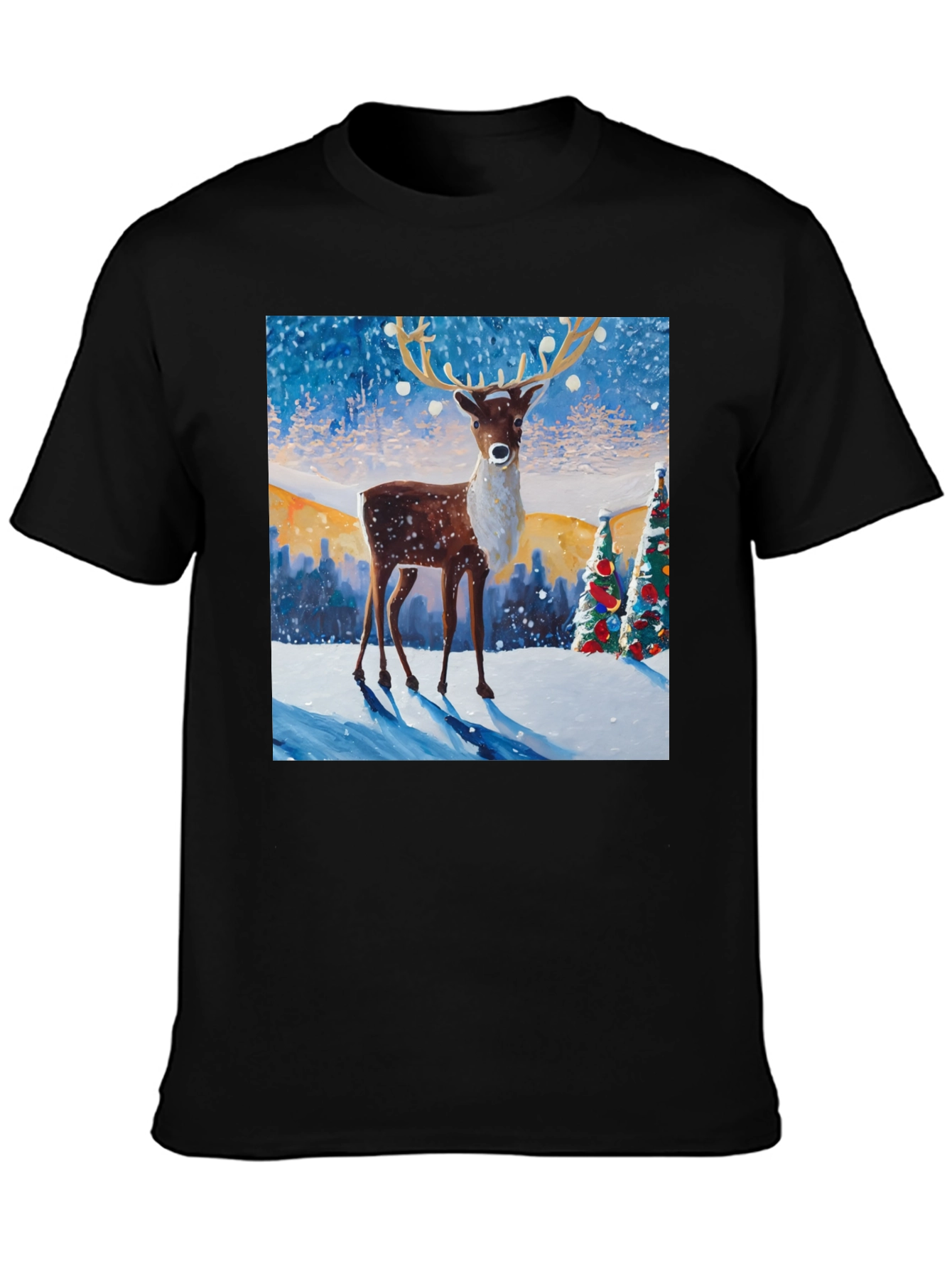 Festive Reindeer Graphic Tee - Holiday Style!