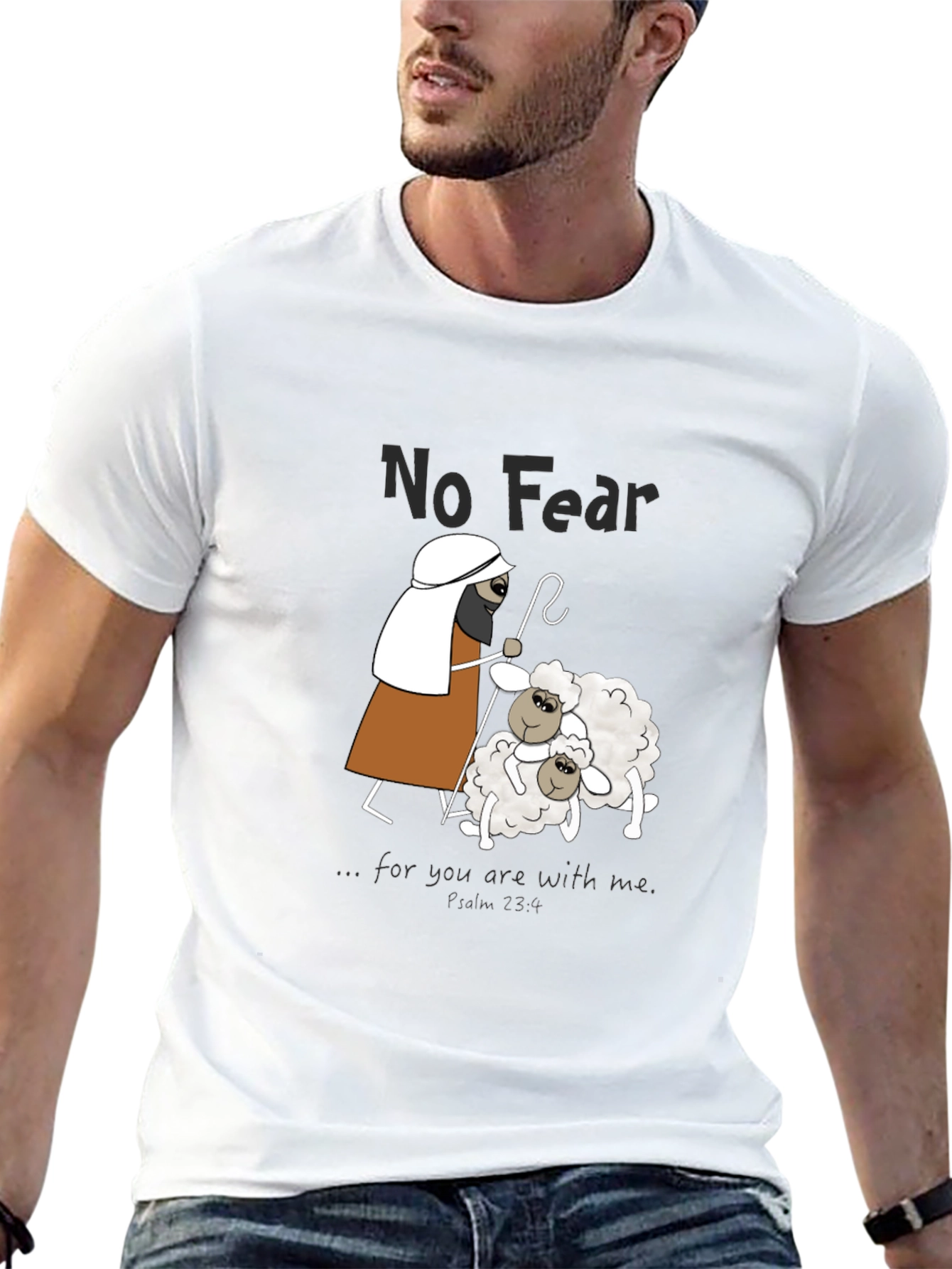 No Fear Cartoon Print T-Shirt
