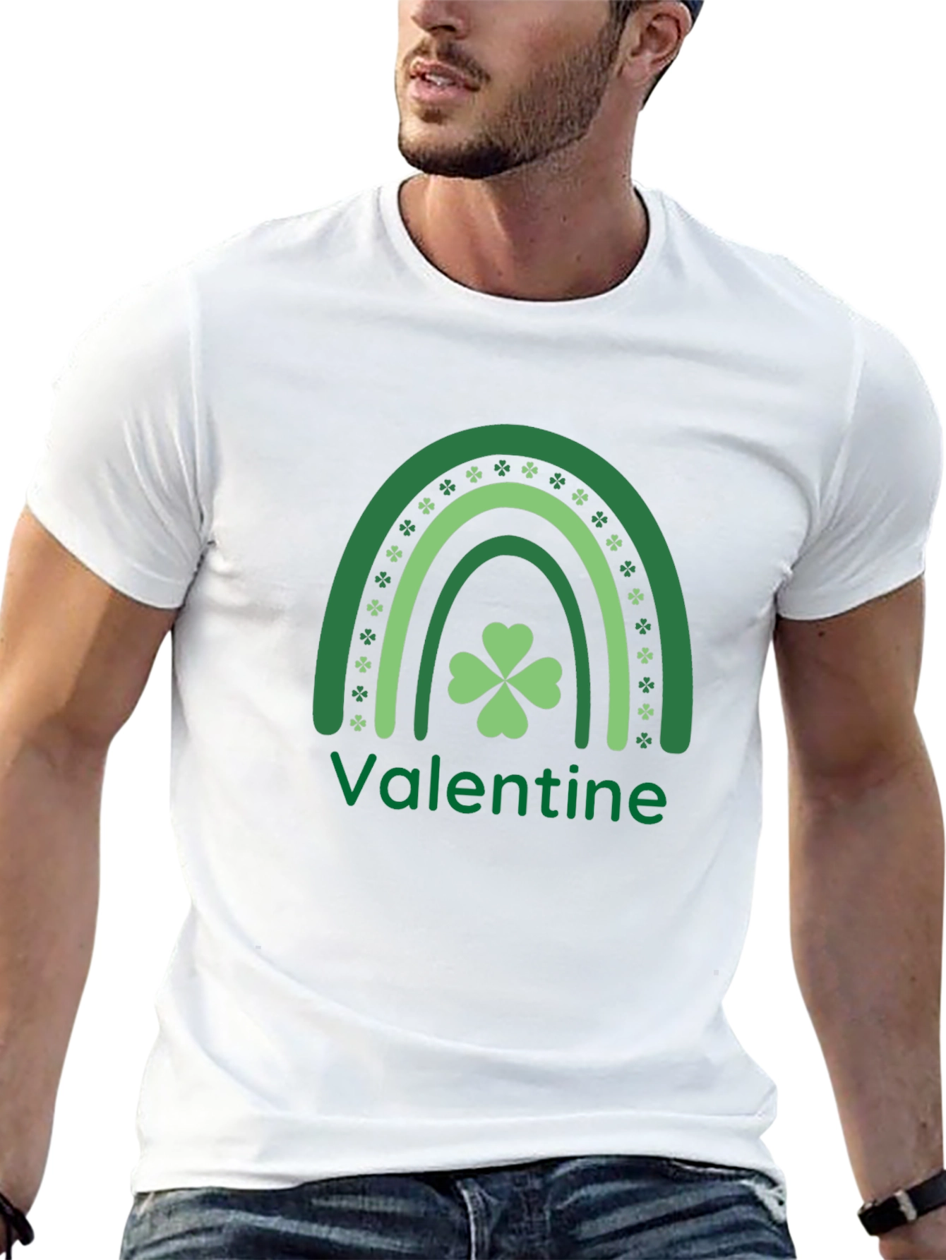 St. Patricks Day Valentines Day Clover T-Shirt