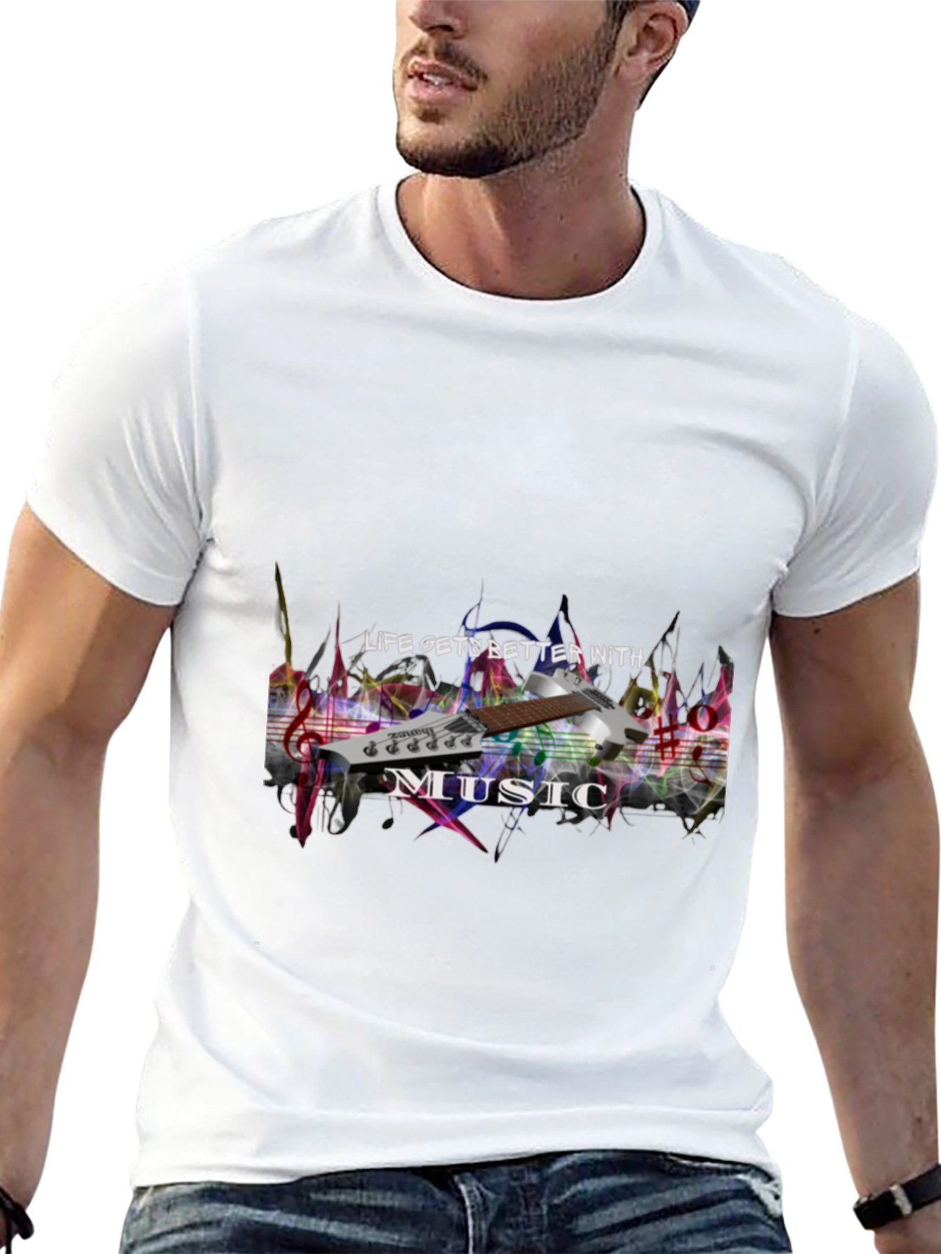 Life Gets Better With Music Graphic Tee