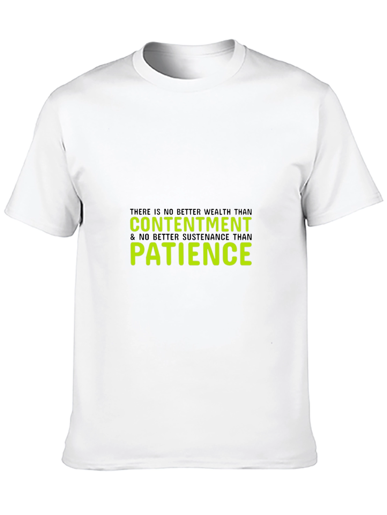 Contentment & Patience Graphic Tee - Black