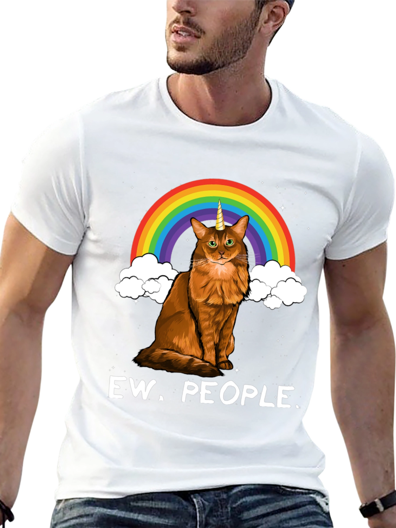 Ew People. Cat Unicorn T-Shirt