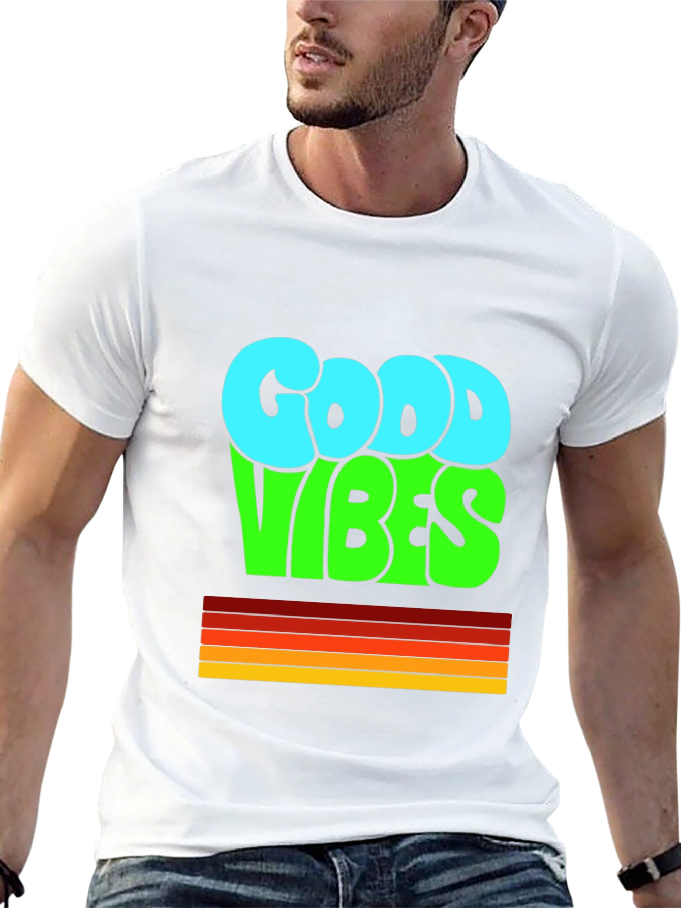 Good Vibes Retro T-Shirt - Black