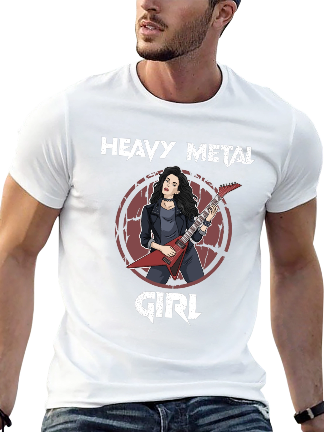 Heavy Metal Girl Graphic T-Shirt - Rocker Tee